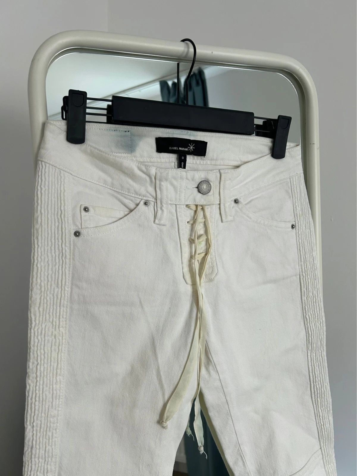 Isabel Marant Isabel Marant White Slim Pants Size 25" / US 0 / IT 36 - 2 Thumbnail