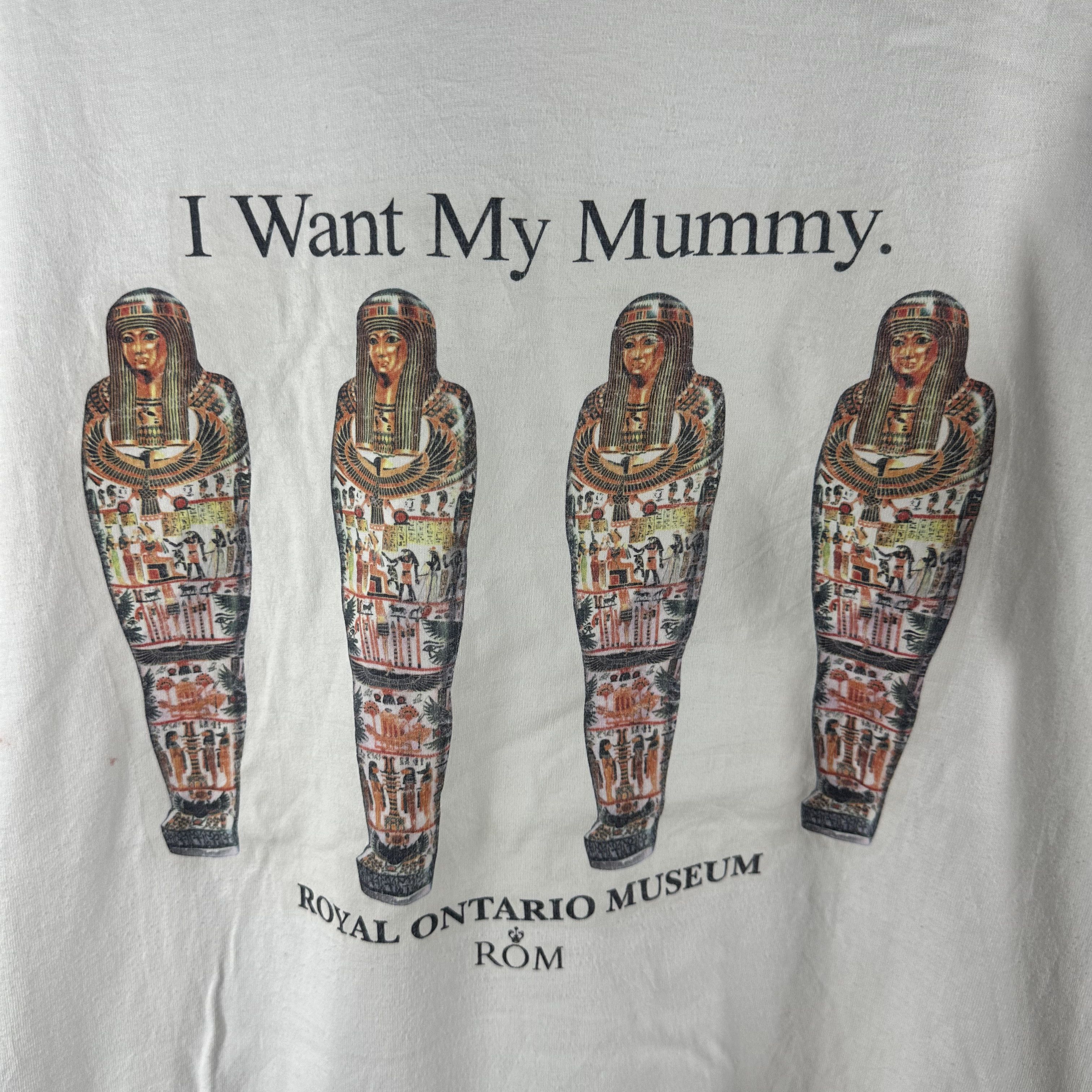 Vintage Vintage 90s I Want My Mummy Royal Ontario Museum T-Shirt Size US XL / EU 56 / 4 - 2 Thumbnail