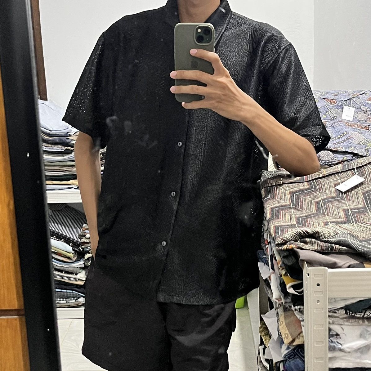 Japanese Brand California Ranch House Mesh Button Up Shirt Size US M / EU 48-50 / 2 - 8 Thumbnail