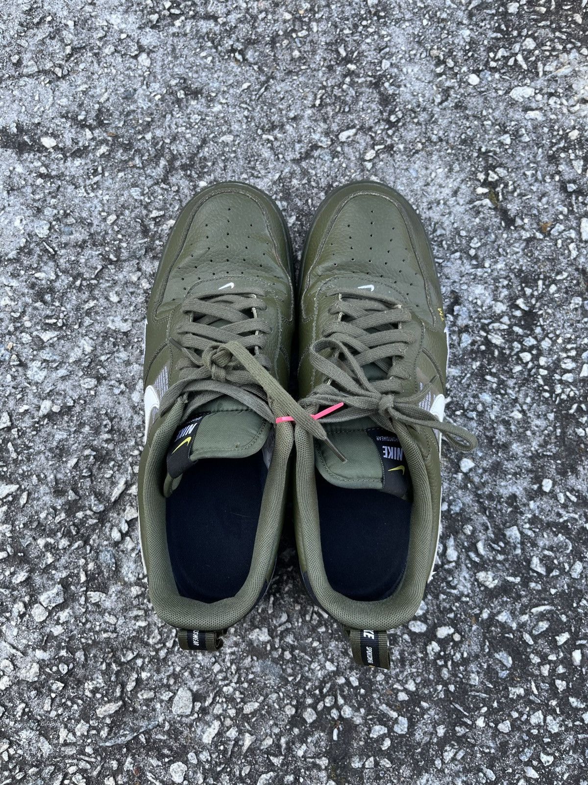 image of Nike Air Force 1 07 Lv8 Utility Olive Canvas Shoes, Men's (Size 13)