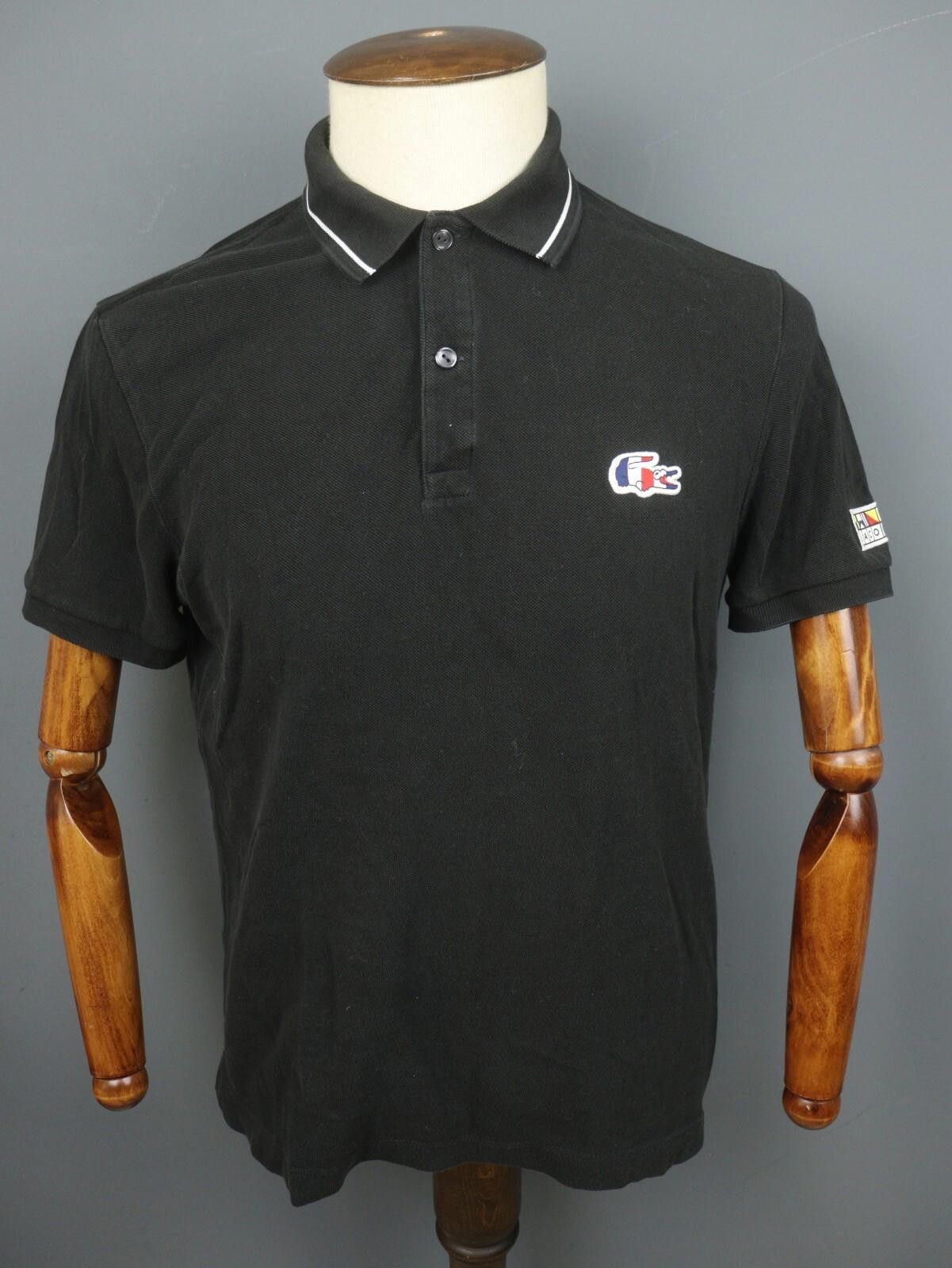 Lacoste Lacoste Black Cotton Collared Popover Polo Shirt Size 5 Size US M / EU 48-50 / 2 - 1 Thumbnail