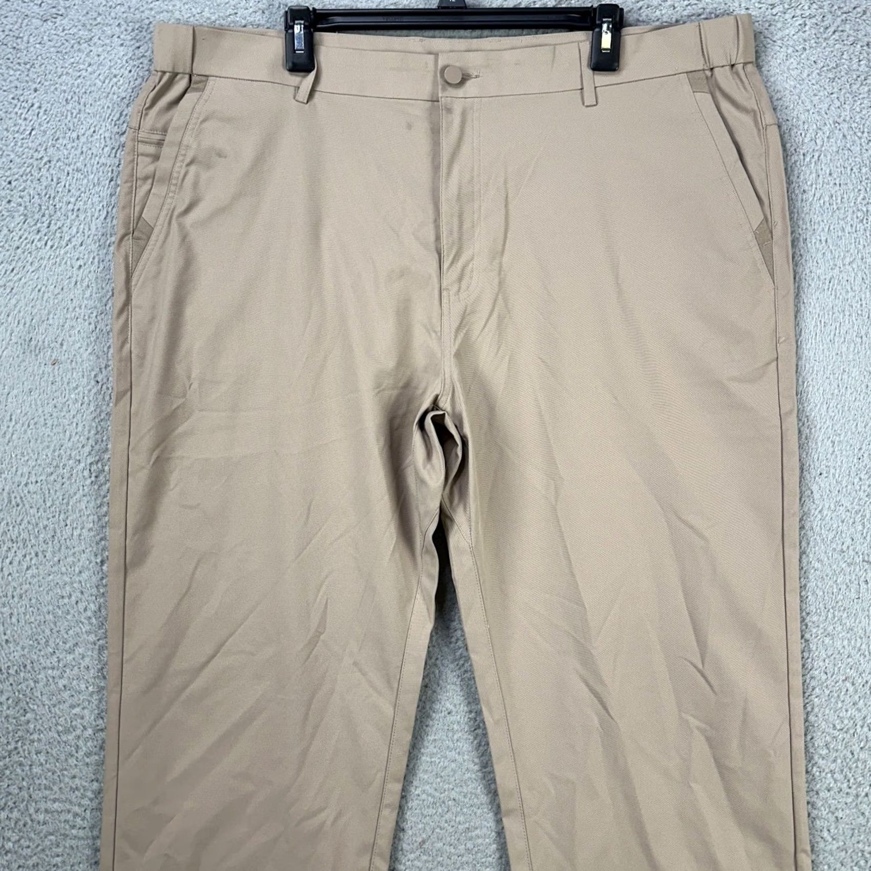 Vintage Jack Archer Mens Chino Pants 40X32 Beige Flat Front Straight Leg Comfort Pockets Casual Classic Size US 40 / EU 56 - 3 Thumbnail