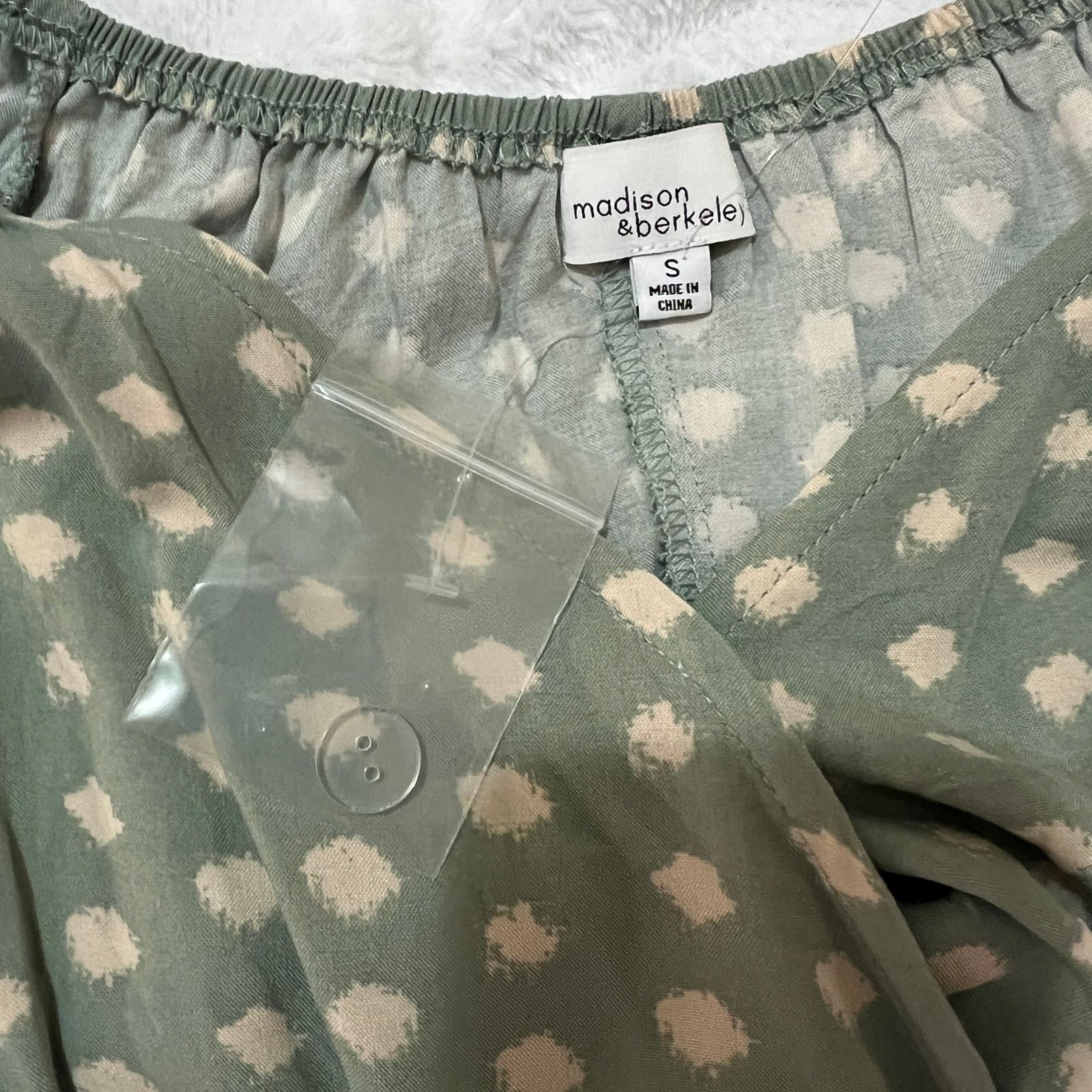 Other Patterned Puff Sleeve Front Wrap Tie Top Blouse Size S / US 4 / IT 40 - 6 Thumbnail