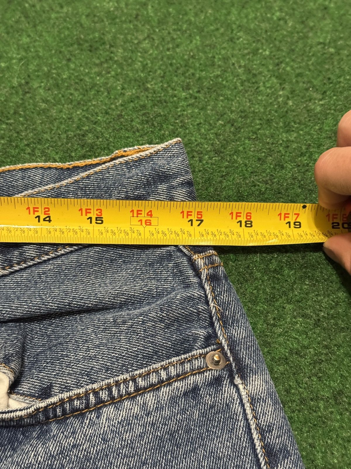 Basic Editions Basic Editions Relaxed Fit Jorts Grunge Denim Shorts Size US 34 / EU 50 - 4 Thumbnail
