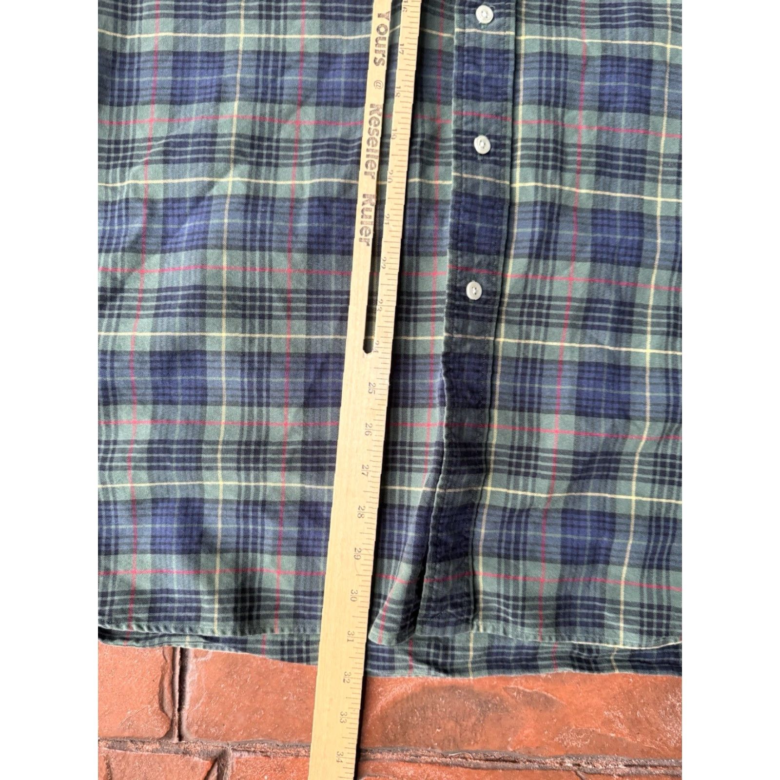 Ralph Lauren VINTAGE Ralph Lauren Plaid Button Up Shirt Men XL Green Long Sleeve Polo (Classic Fit) Size US XL / EU 56 / 4 - 3 Thumbnail