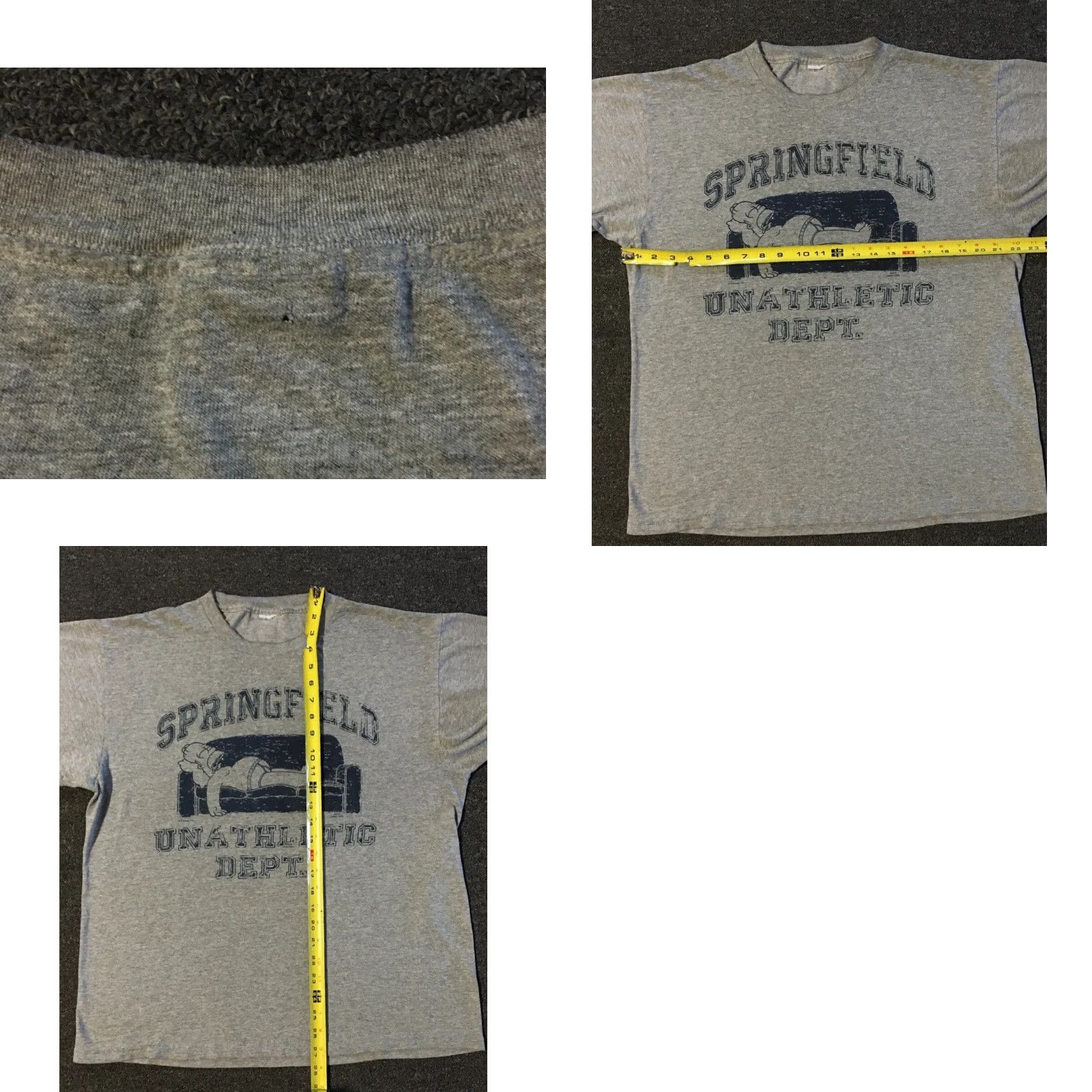 Vintage VINTAGE The Simpsons Un-Athletic Dept Shirt M Men Gray 80s 90s Funny Bart College TV Show Futurama Simpsons USA Fox M L Han? Size US M / EU 48-50 / 2 - 9 Thumbnail