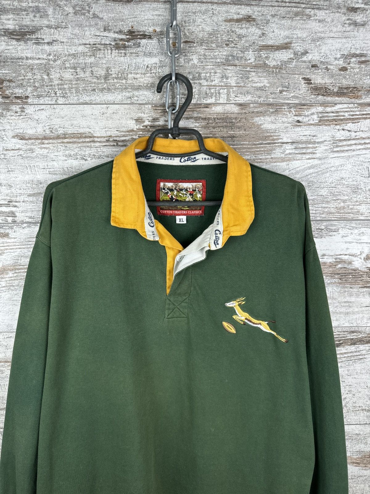 Vintage Mens Vintage Cotton Traders South Africa rugby sweatshirt Size US XL / EU 56 / 4 - 2 Thumbnail