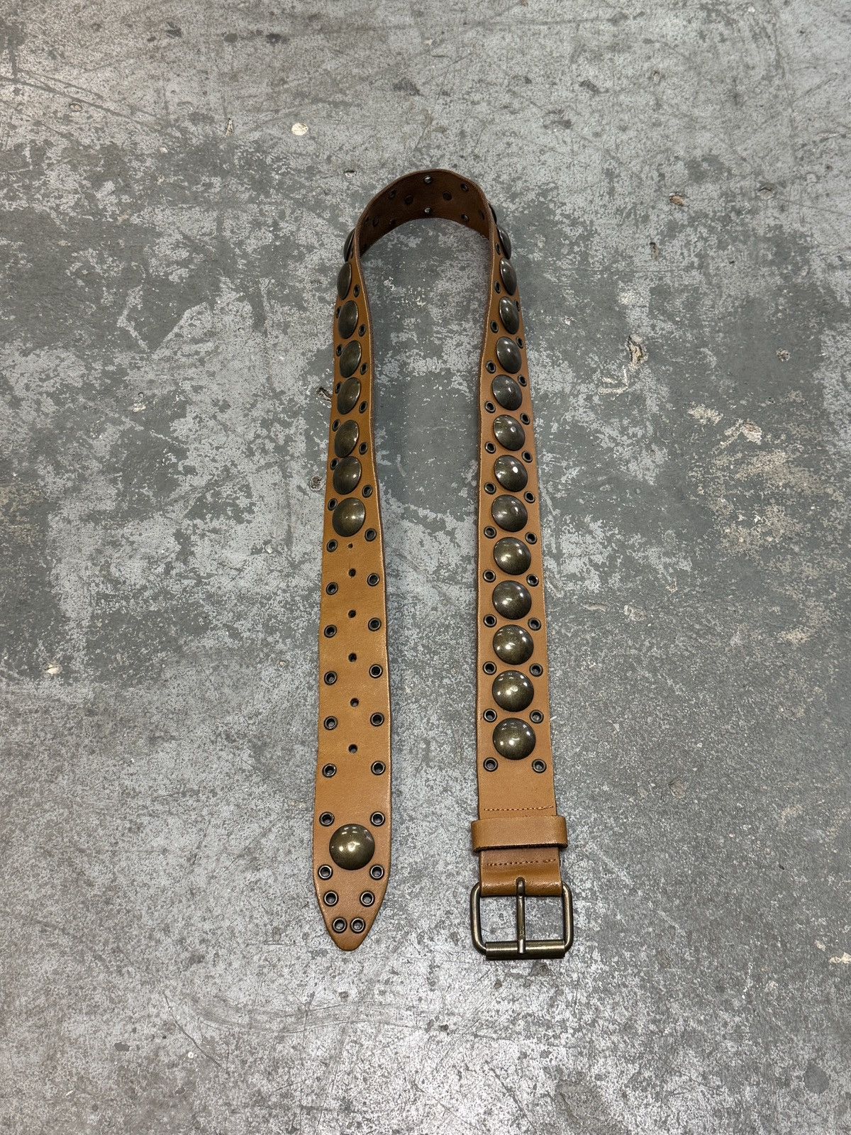 Vintage Vintage Real Leather Belts With Studs Size ONE SIZE - 6 Thumbnail