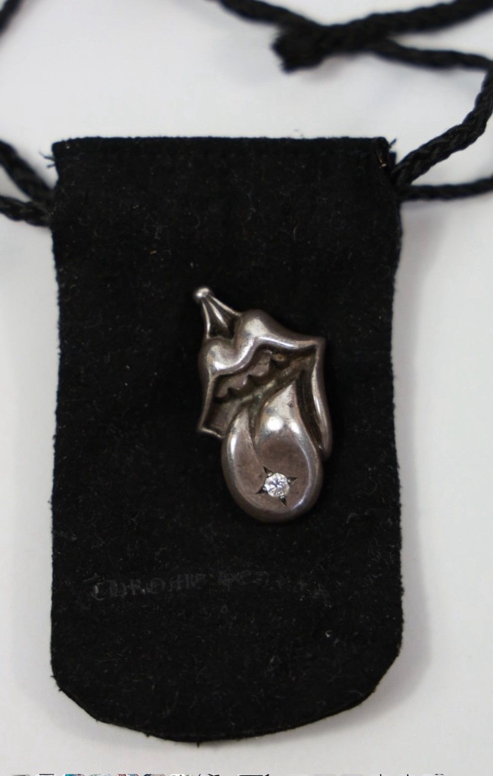 Chrome Hearts × The Rolling Stones LIP & TONGUE STERLING SILVER VS1 DIAMOND PENDANT ‼️RARE‼️ Size ONE SIZE - 3 Thumbnail