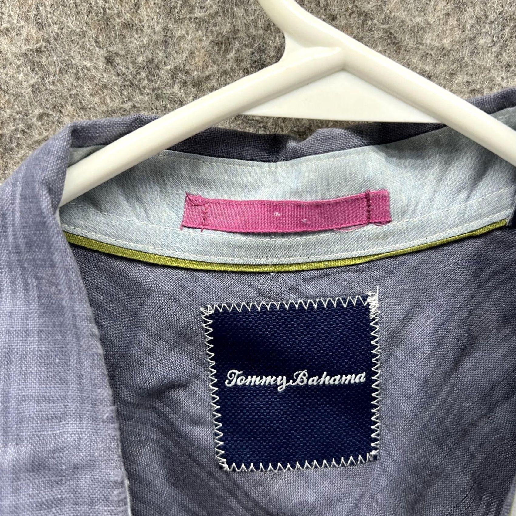 Tommy Bahama Tommy Bahama Shirt Men Small Blue Casual Button-Down Linen Glen Check Size US S / EU 44-46 / 1 - 5 Thumbnail