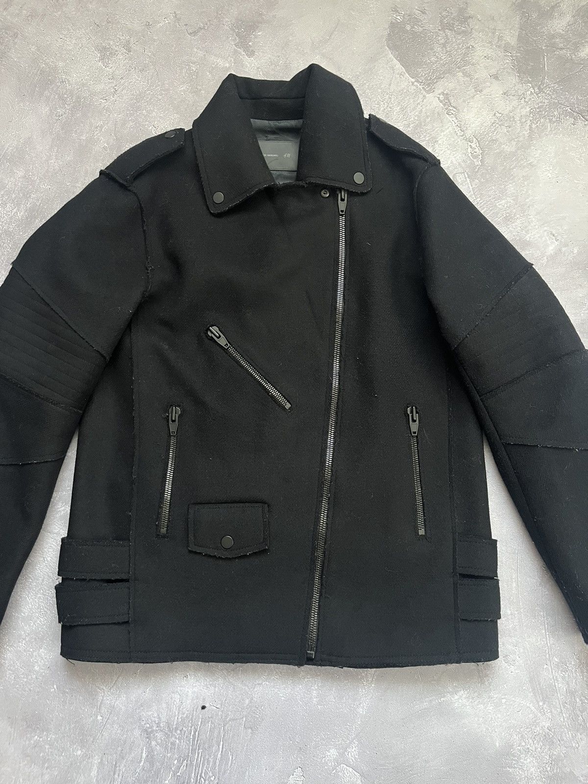 Alexander Wang × H&M Alexander Wang x HM Wool Biker Heavy Jacket Bomber Size S / US 4 / IT 40 - 3 Thumbnail