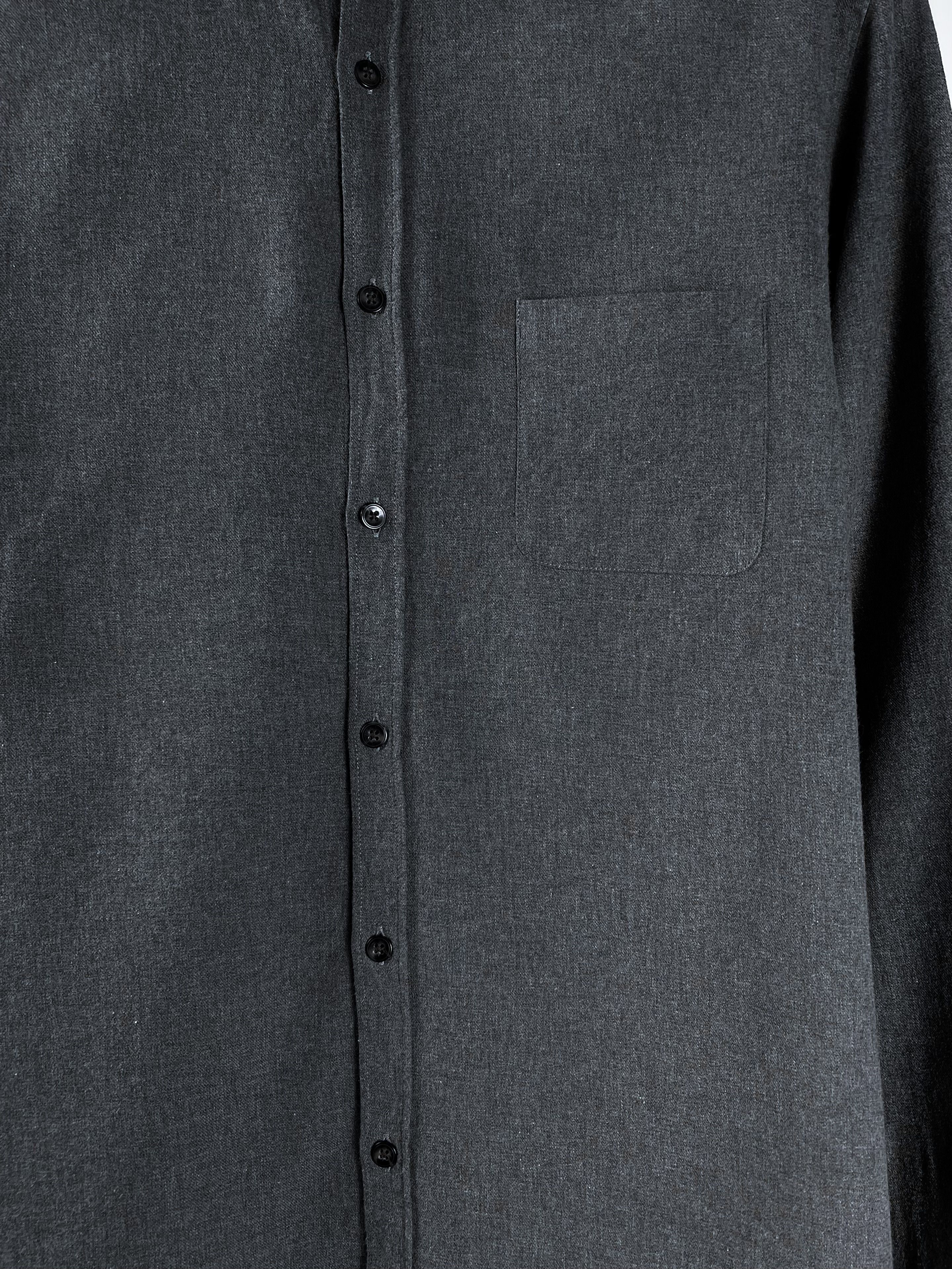 Hope Hope Flannel Narrow Fit Grey Long Sleeve Shirt Size US XL / EU 56 / 4 - 7 Thumbnail