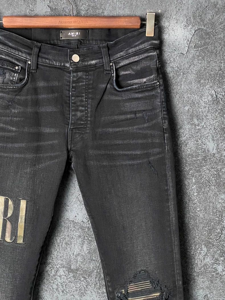 Amiri Amiri letter embroidered destroyed jeans Size US 30 / EU 46 - 3 Thumbnail