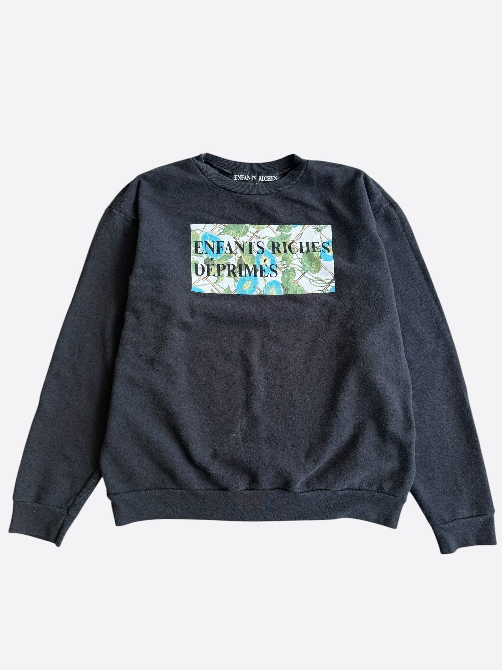 Enfants Riches Deprimes Enfants Riches Deprimes Black Floral Logo Sweater Size US L / EU 52-54 / 3 - 1 Thumbnail