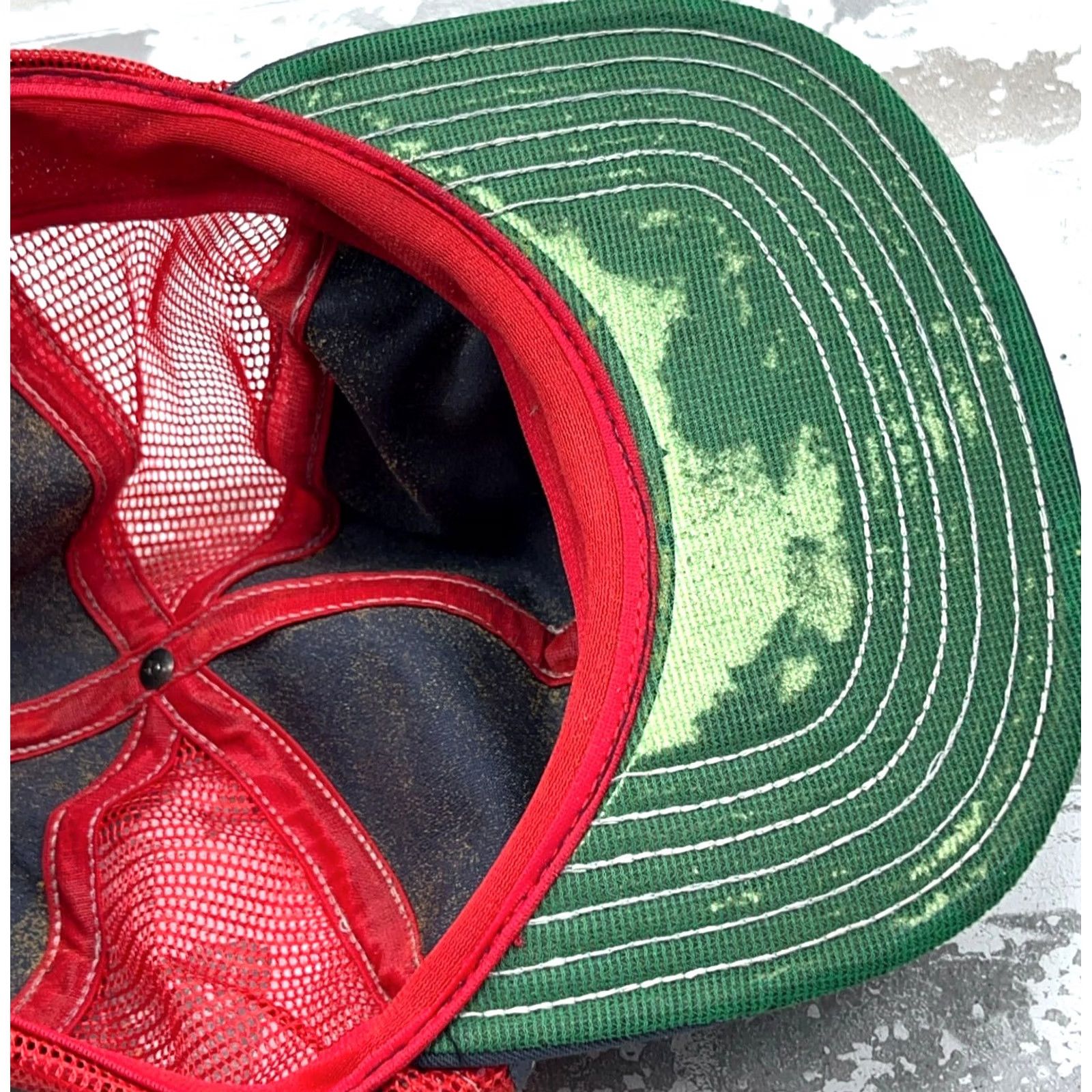 Vintage VINTAGE Coal Mining Trucker Hat Cap Red Blue Made In USA 80s 90s SAB Pinwheel Size ONE SIZE - 7 Thumbnail