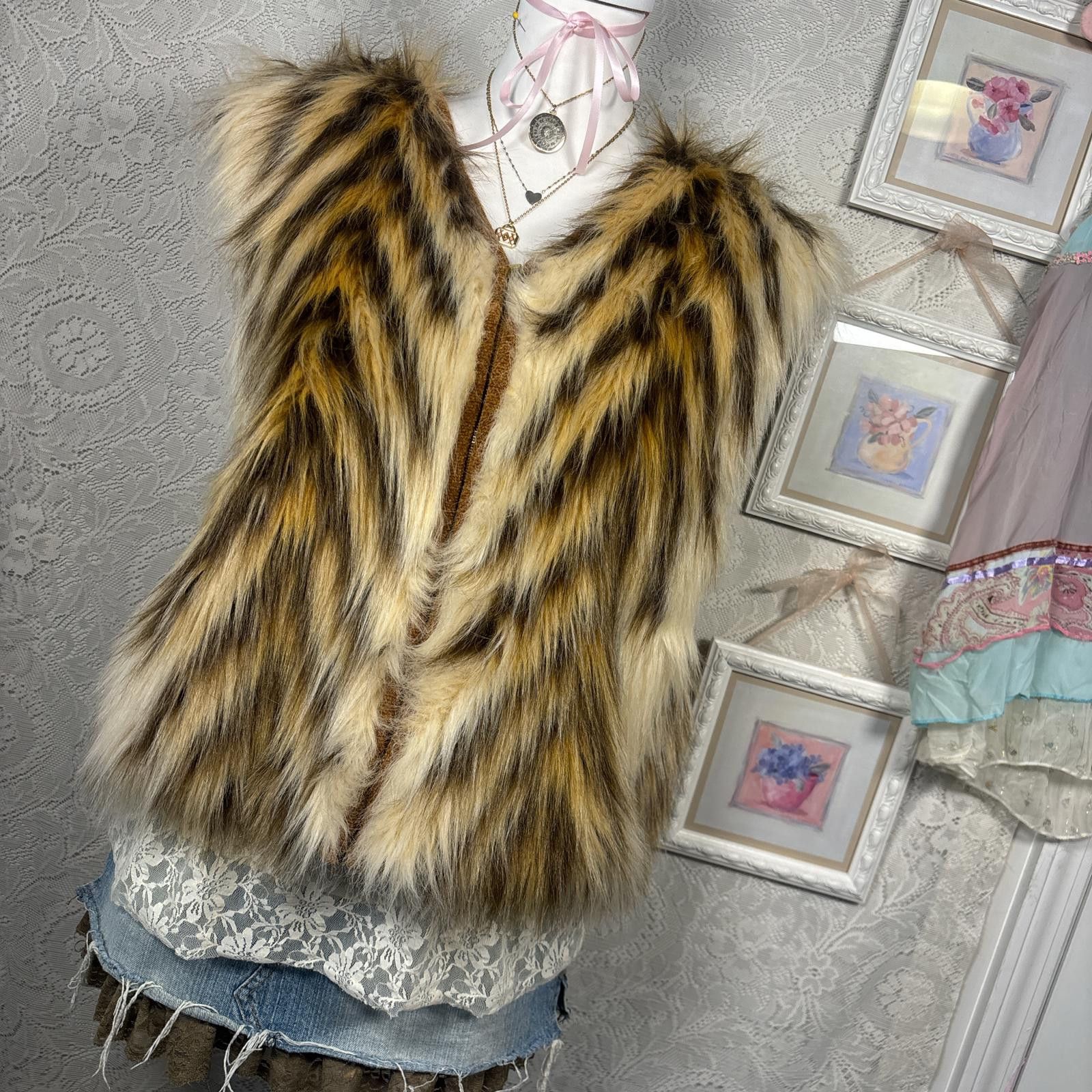 Other vintage faux fur vest Size L / US 10 / IT 46 - 3 Thumbnail