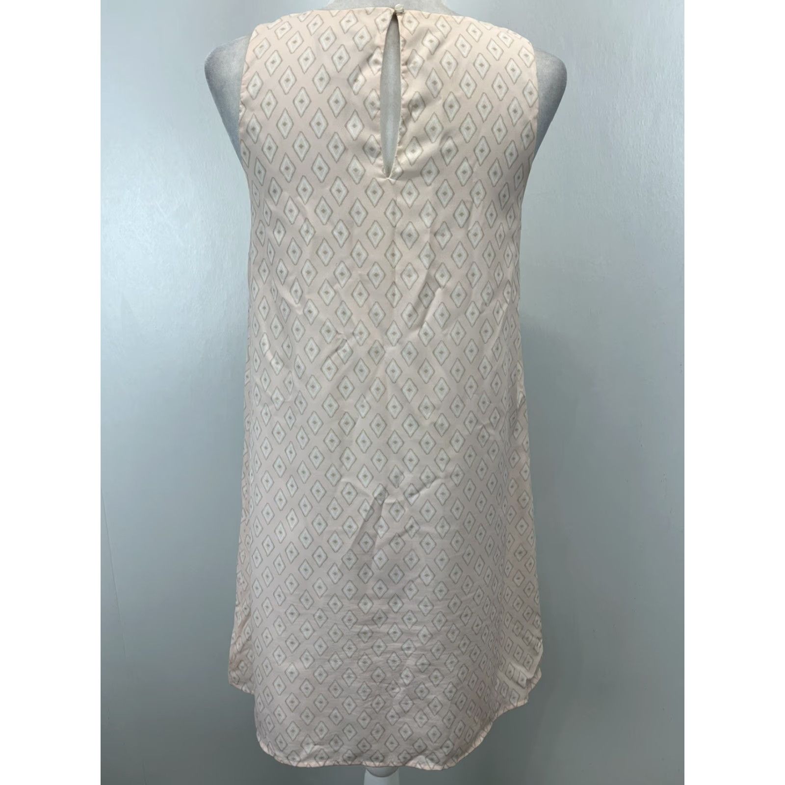 Loft LOFT shift Dress Sz Small VGUC Blush Small Sleeveless Diamond Print Lined Size S / US 4 / IT 40 - 3 Thumbnail