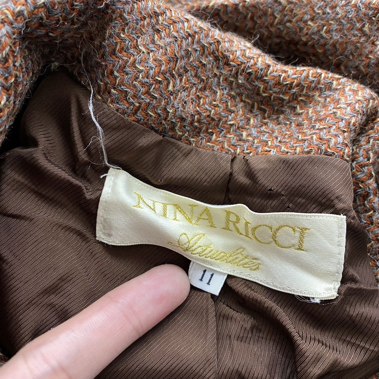 Nina Ricci × Vintage Vintage NINA RICCI ACTUALITES French Designer Wool Brown Size M / US 6-8 / IT 42-44 - 5 Thumbnail
