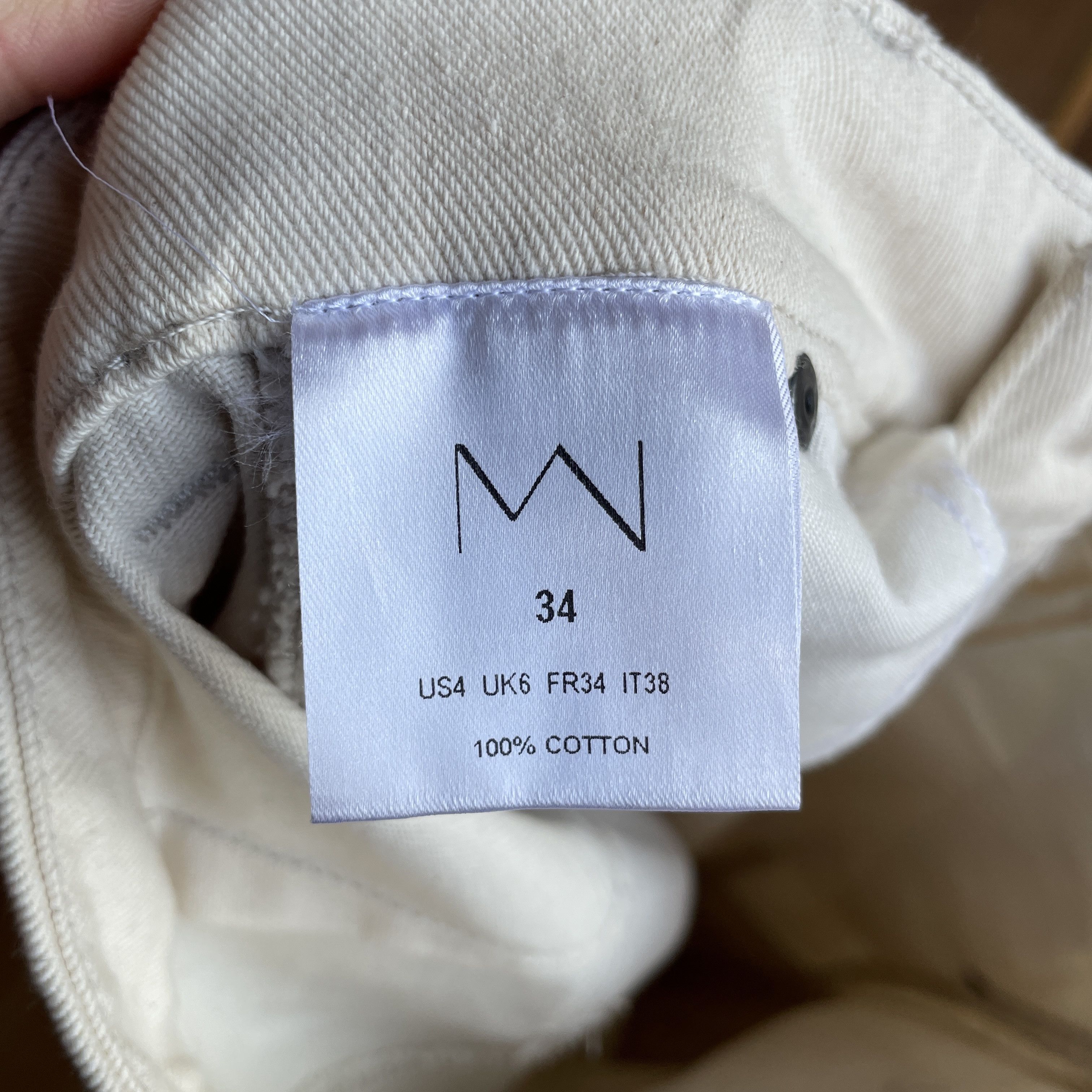 Other The Mannei Plana Ivory Womens Cargo Jeans Size US4/UK6/IT38 Size 27" / US 4 / IT 40 - 12 Thumbnail
