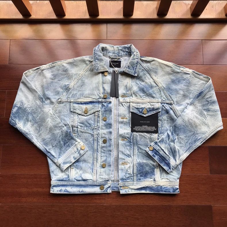Fear of God Fear of God 5th pull water ripple denim jacket Size US S / EU 44-46 / 1 - 1 Thumbnail