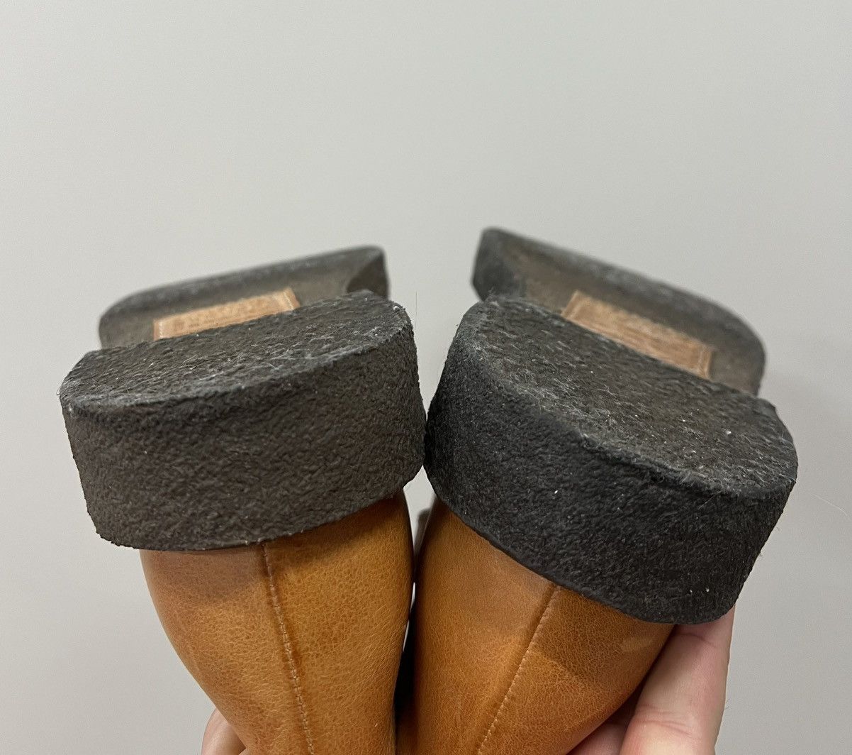 Maison Margiela Maison Martin Margiela Leather Biker Ankle Light Brown Boots Size US 9.5 / IT 39.5 - 12 Thumbnail