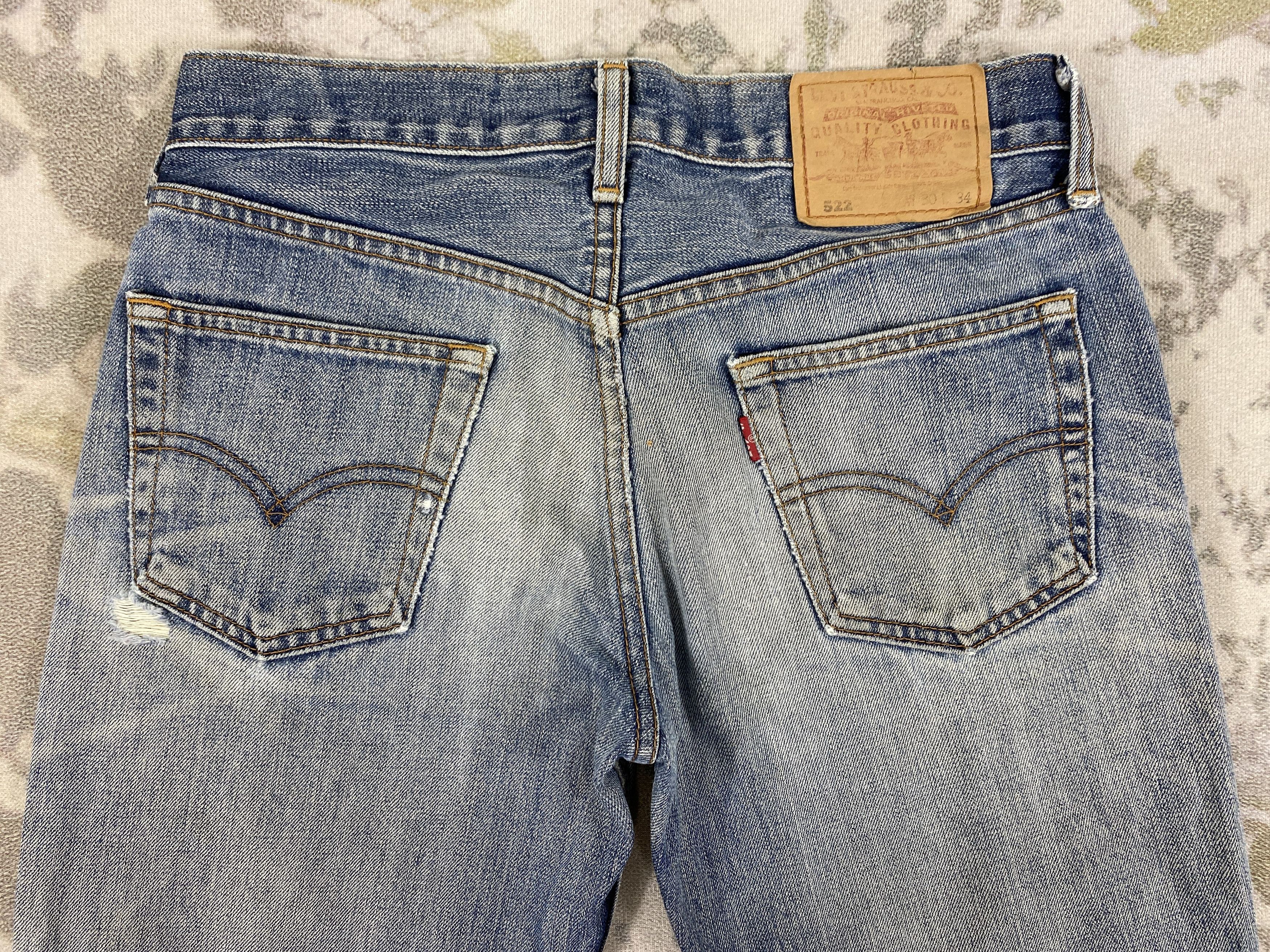 Distressed Blue Vintage Levi's 522 Jeans 30x32 Denim- JN3714