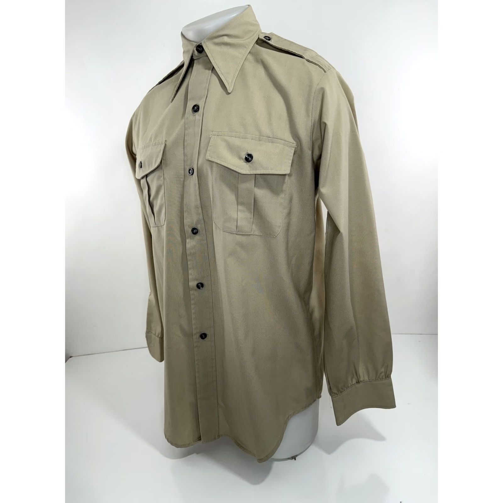 Eddie Bauer VINTAGE EDDIE BAUER SAFARI Bush Hunting Shirt Mens 15.5 Beige Tan Size US L / EU 52-54 / 3 - 2 Thumbnail