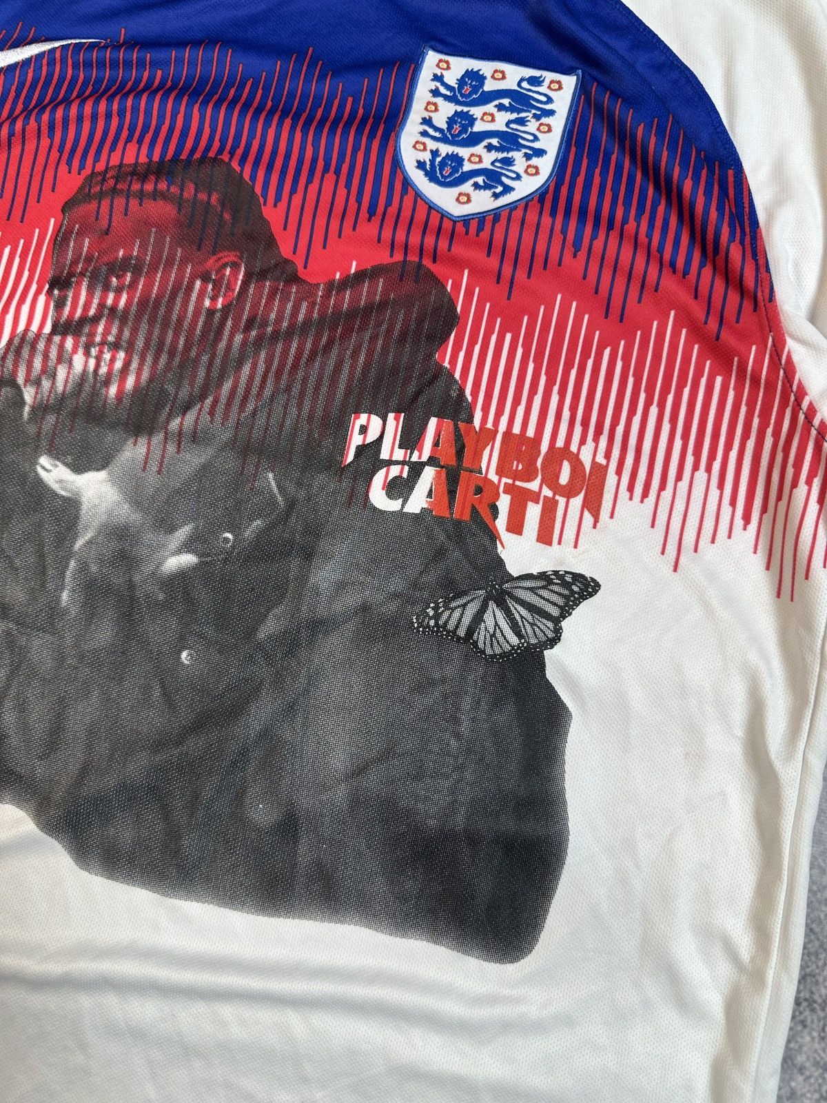 Vintage Nike England Logo Playboi Carti Soccer Jersey Blokecore XXL Size US XXL / EU 58 / 5 - 3 Thumbnail