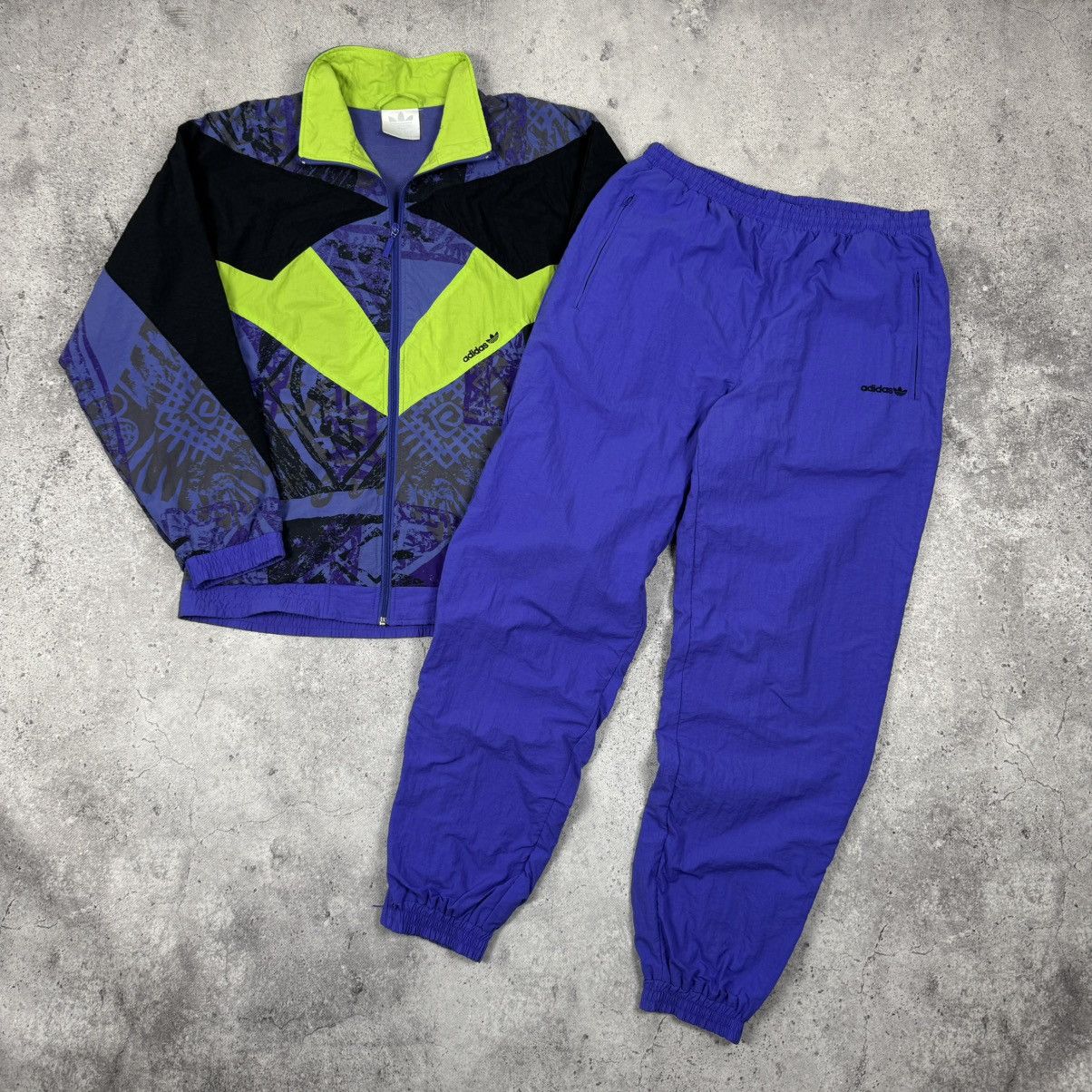 Adidas × Vintage Vintage 90s Adidas Tracksuit Track Jacket / Pants Size US M / EU 48-50 / 2 - 3 Thumbnail