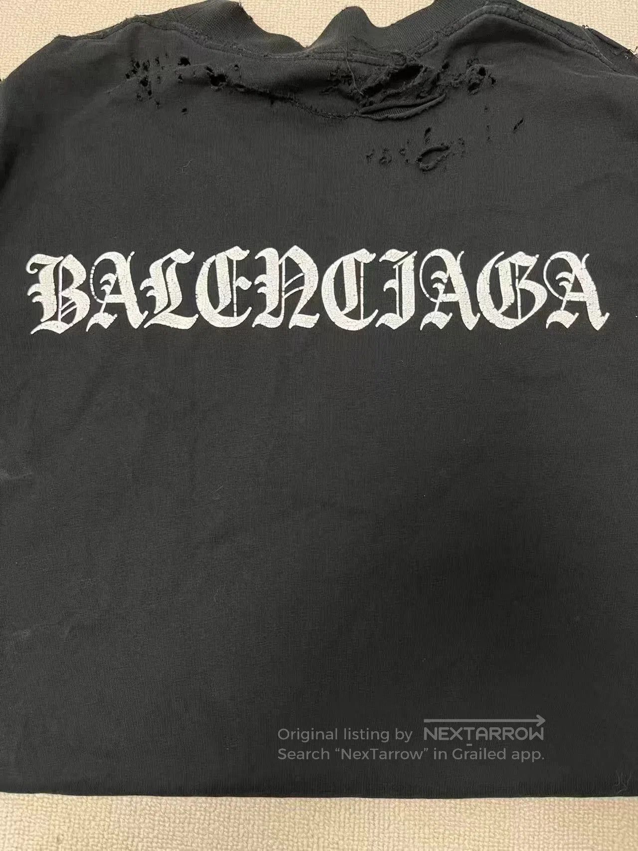 Balenciaga Balenciaga Black Letter Print Casual T. Size L / US 10 / IT 46 - 5 Thumbnail