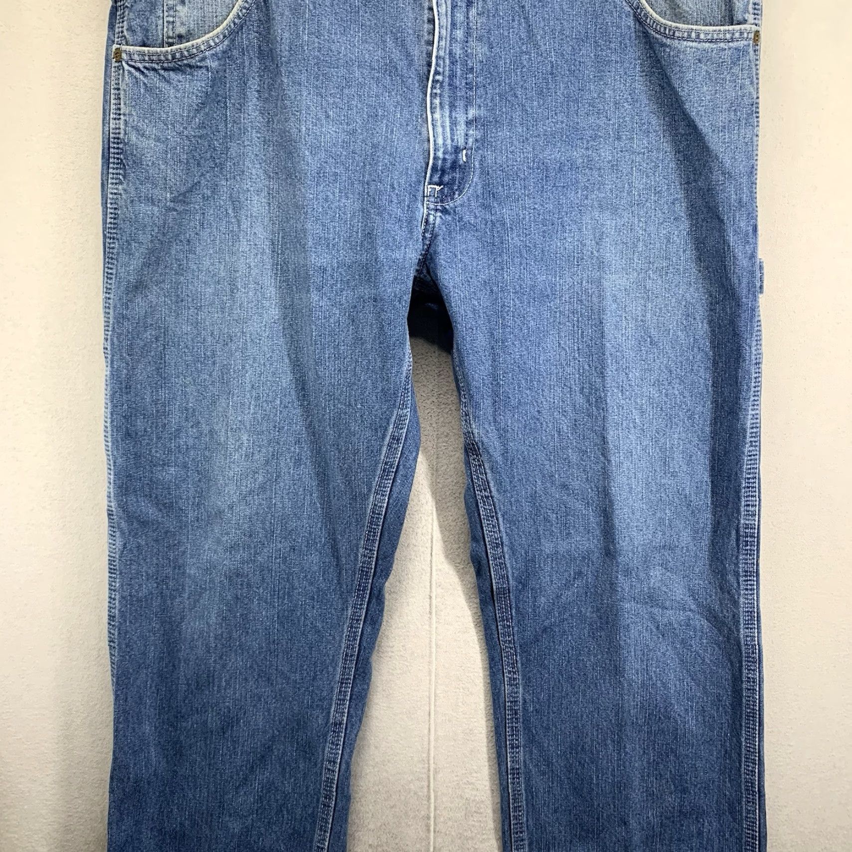 Vintage VINTAGE Key Men's Carpenter Jeans 40x30 Straight Fit Medium Wash Denim 90s USA Size US 40 / EU 56 - 5 Thumbnail