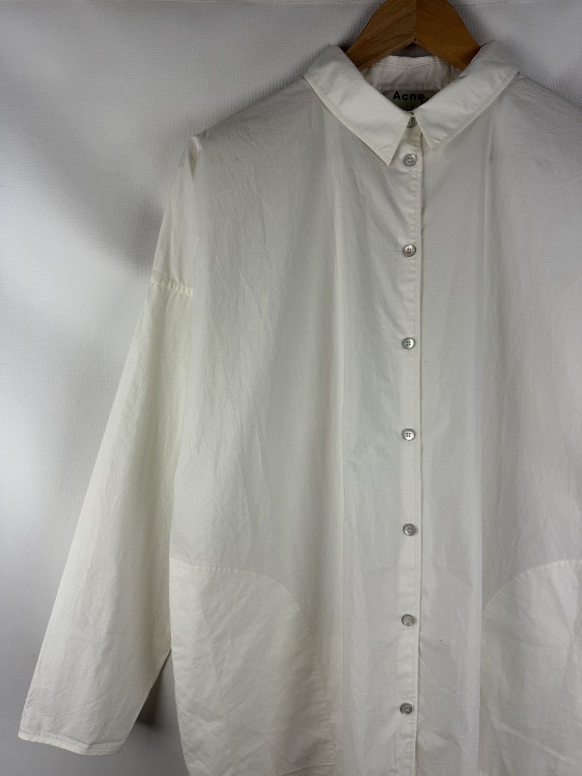 Acne Studios Acne Studios Lash Poplin Tech Oversize L/S Shirt Dress Size XS / US 0-2 / IT 36-38 - 6 Thumbnail