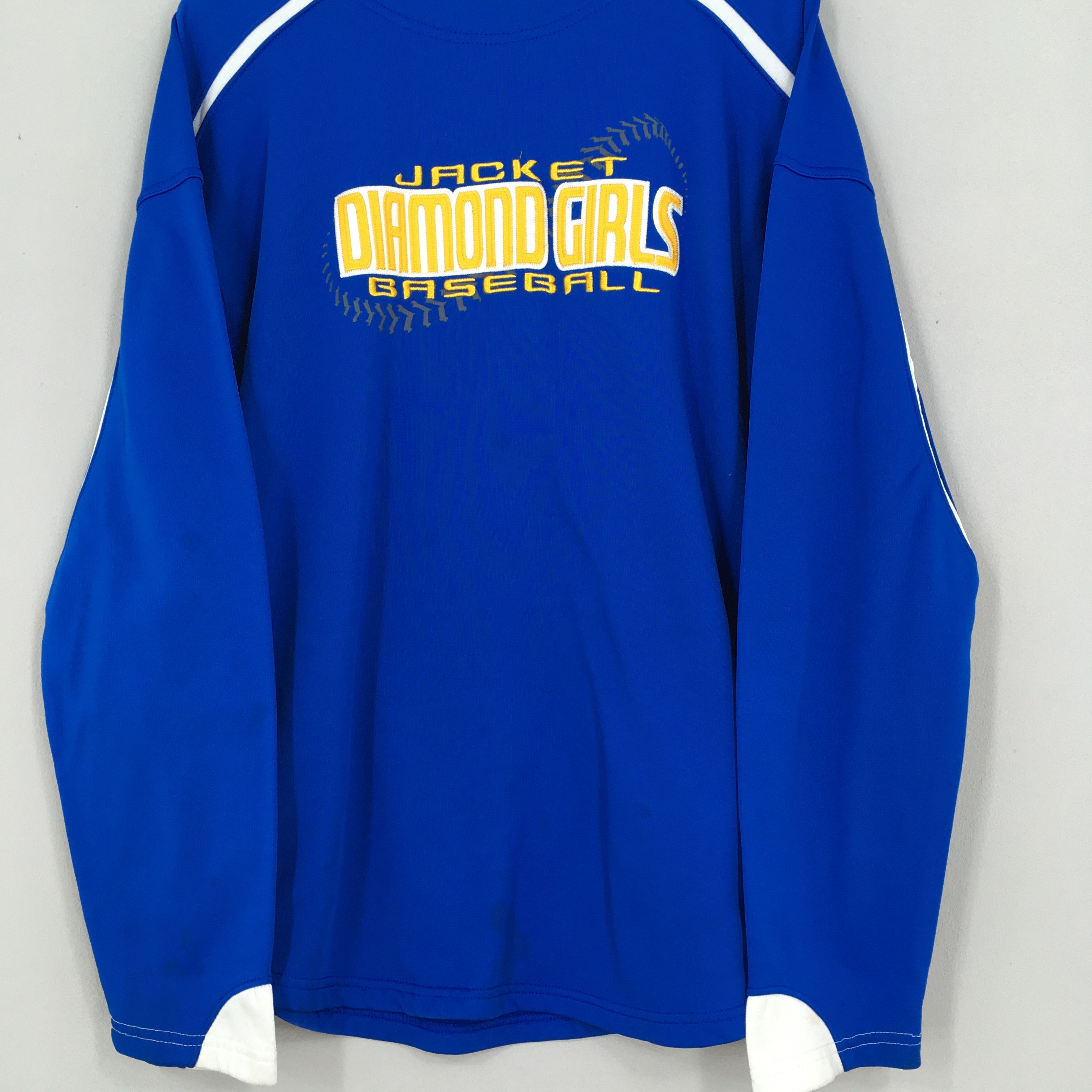 MLB Vintage Diamond Girls Baseball Blue Sweatshirt Large Size US L / EU 52-54 / 3 - 3 Thumbnail