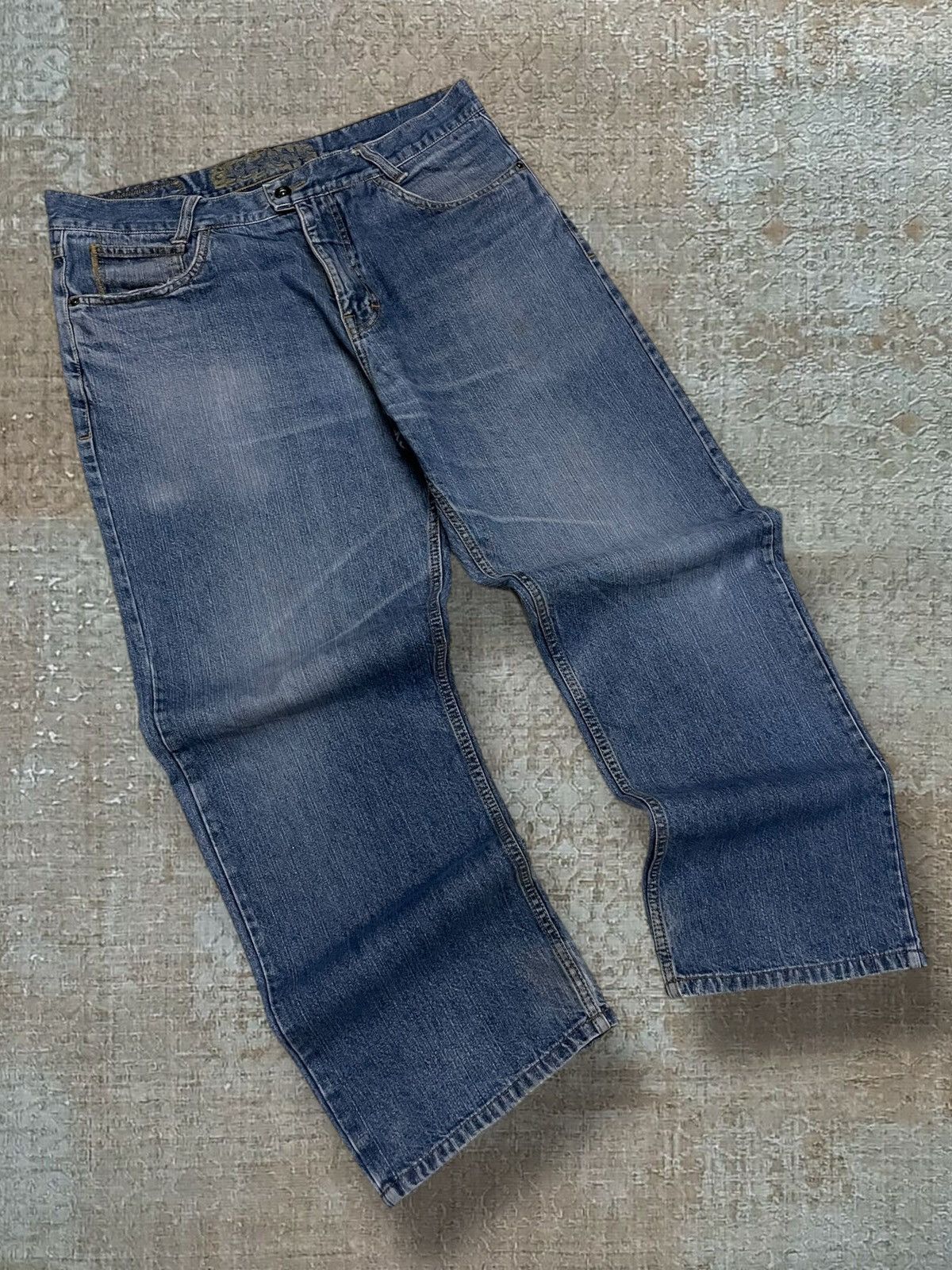 Sessions Vintage 1990s Designer Sessions Streetwear Baggy Denim Style Size US 34 / EU 50 - 2 Thumbnail