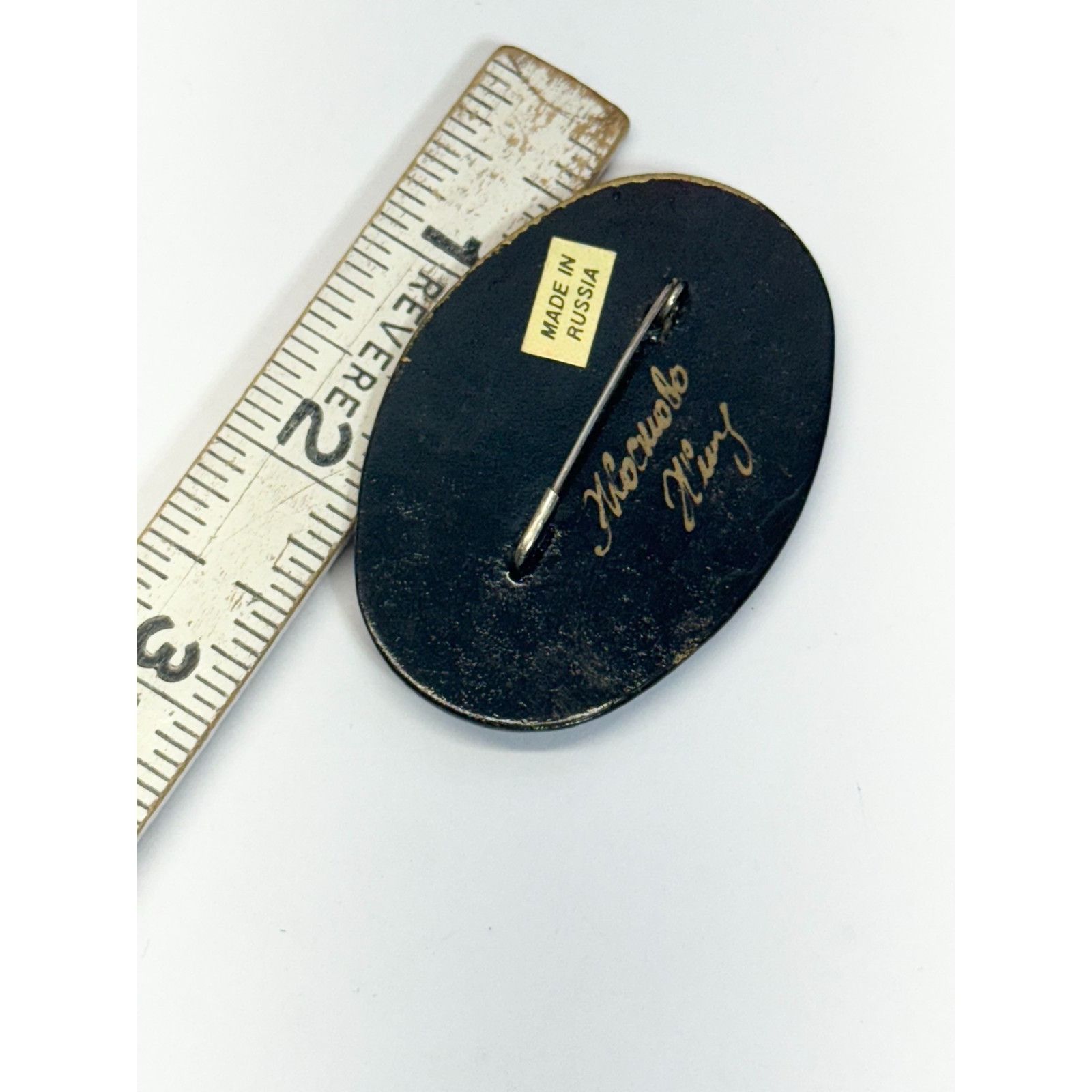 Vintage Vintage hand painted made in Russia brooch pin Size ONE SIZE - 5 Thumbnail