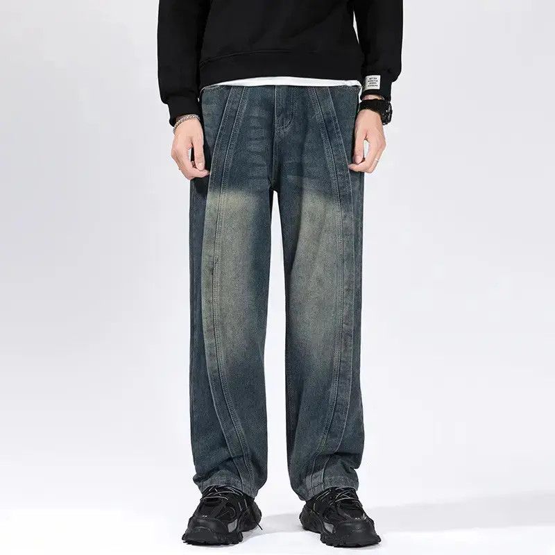 Japanese Brand Retro loose fitting patchwork micro flared jeans Size US 30 / EU 46 - 1 Thumbnail