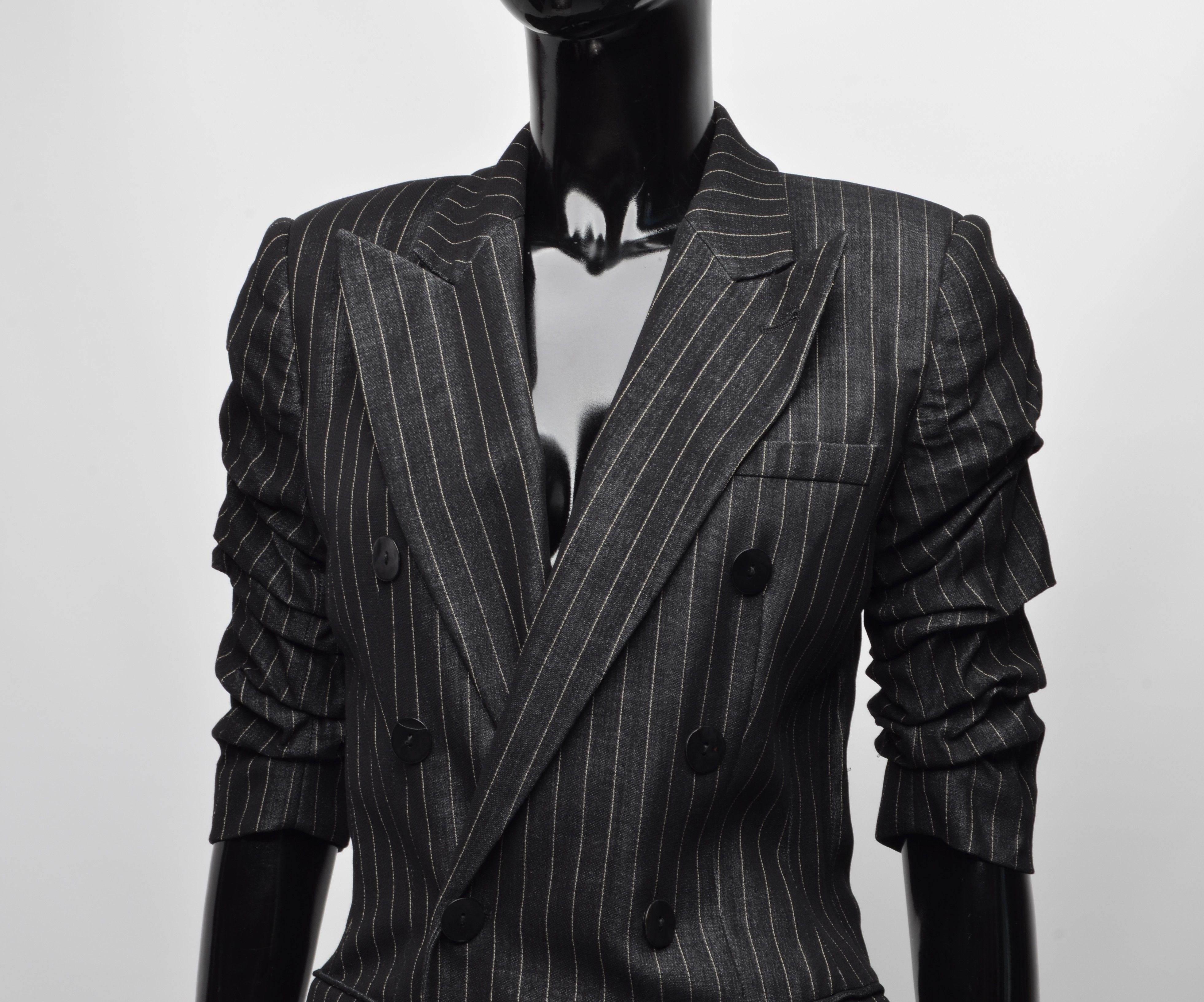 Jean Paul Gaultier × Vintage Jean Paul Gaultier Classique Vintage Striped Stunning Blazer Size M / US 6-8 / IT 42-44 - 2 Thumbnail