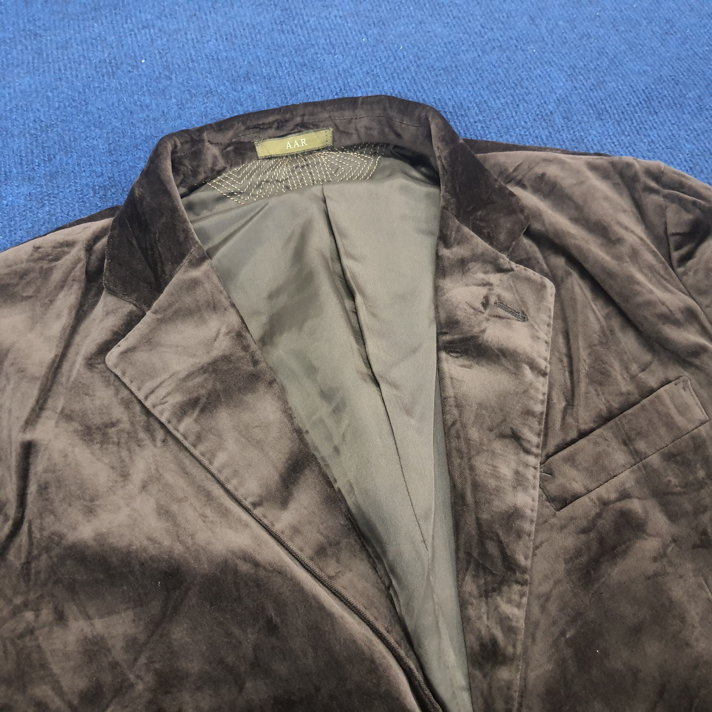 Japanese Brand × Vintage × Yohji Yamamoto Vintage A.A.R Yohji Design Studio Velvet Blazer Size US M / EU 48-50 / 2 - 2 Thumbnail