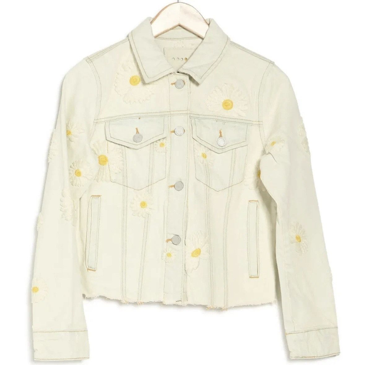 BLANKNYC Blank NYC Daisy Embroidered Denim Jacket Size XS / US 0-2 / IT 36-38 - 5 Thumbnail