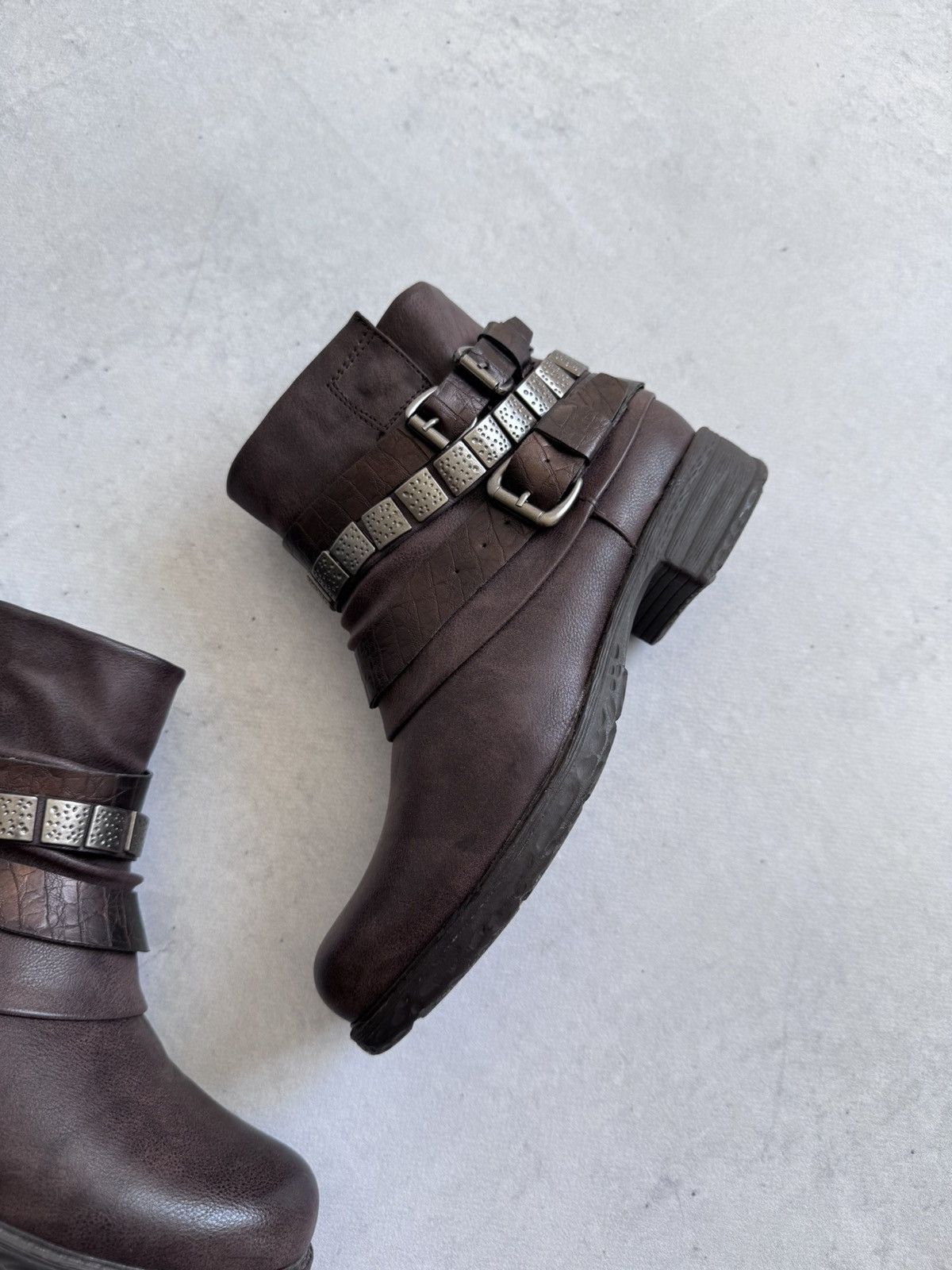 If Six Was Nine Vintage A.S 98 Style Italy Designer Women’s Stripped Boots Size US 6.5 / IT 36.5 - 3 Thumbnail
