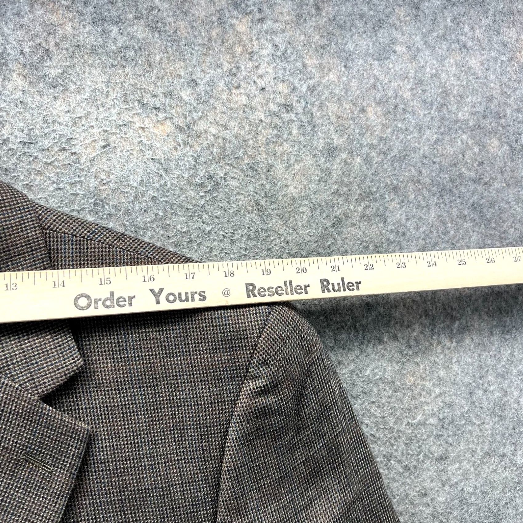Ralph Lauren Lauren Ralph Lauren Blazer Mens 42 Brown Houndstooth Wool Jacket Single-Breasted Two-Button Notch Lapel Wool LRL Two-Button Front Vintage? No Size 42R - 5 Thumbnail