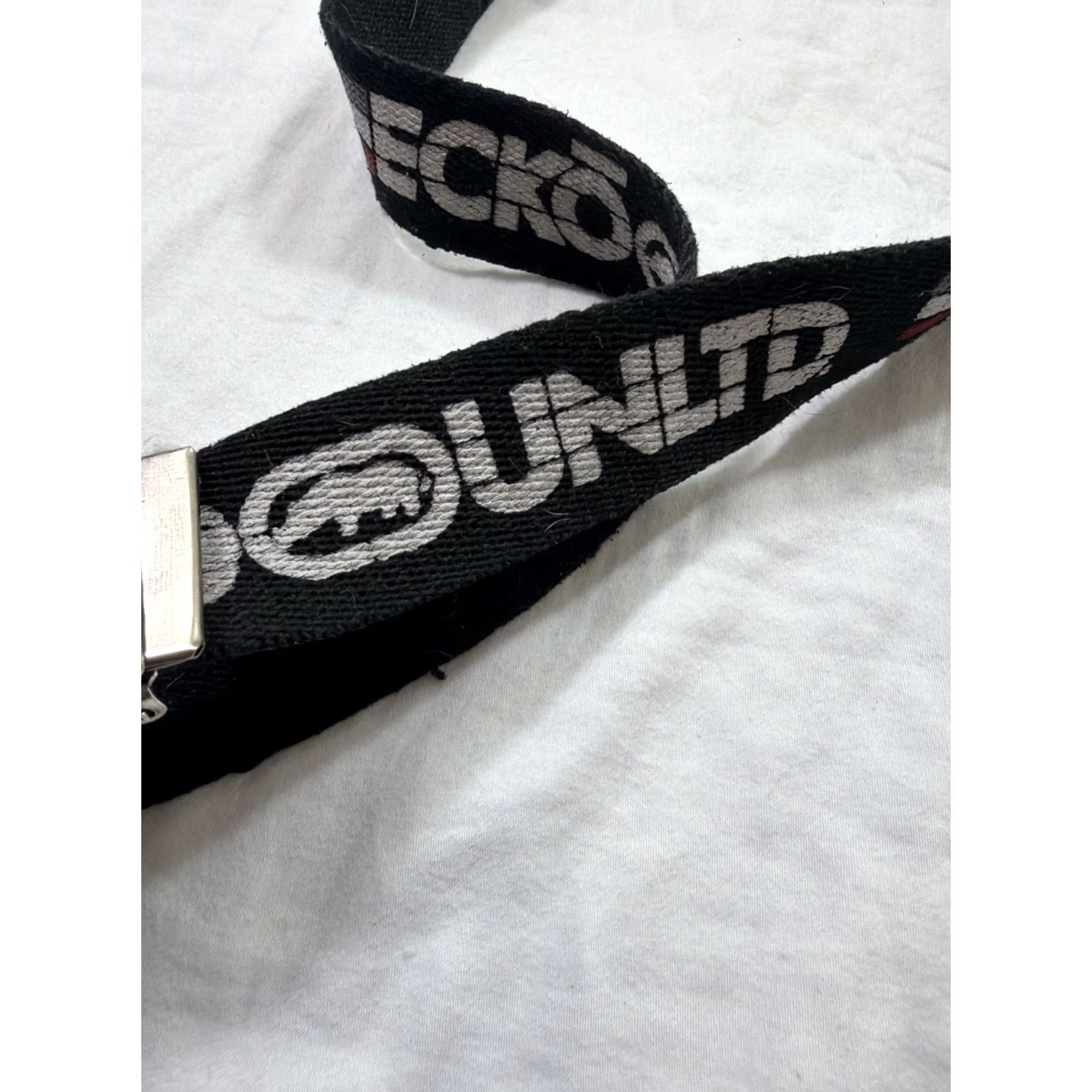Ecko Unltd. VINTAGE Ecko Unltd Belt Black Seatbelt Style Metal Buckle Men's One Size 45 inches long Size ONE SIZE - 3 Thumbnail
