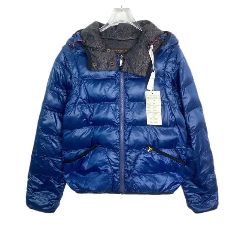Louis Vuitton Louis Vuitton Women's Blue Cotton Puffer Jacket 0089 Size S / US 4 / IT 40 - 1 Thumbnail