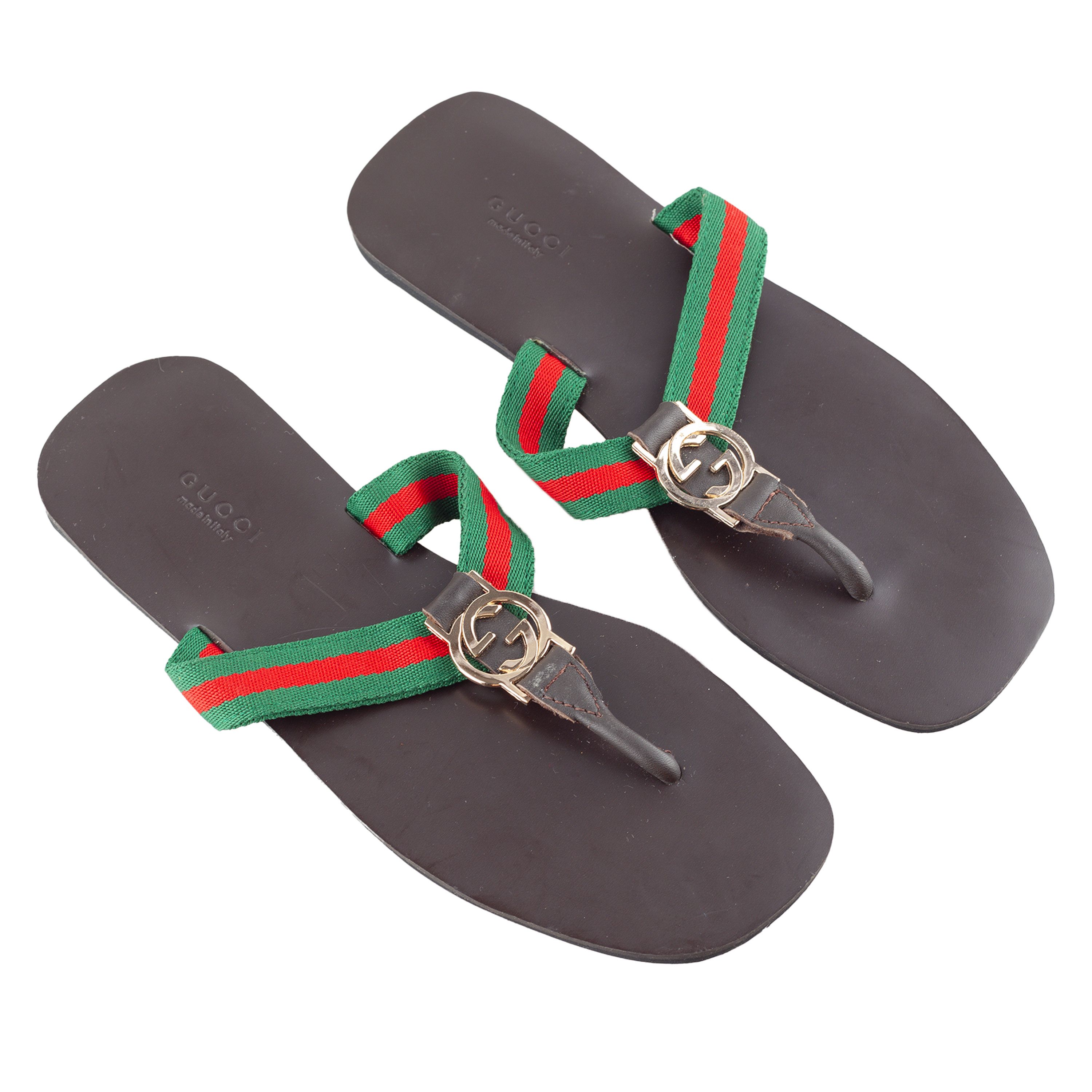 Gucci Gucci Brown Vintage Thong Sandals (38 EU) Size US 7 / IT 37 - 2 Thumbnail