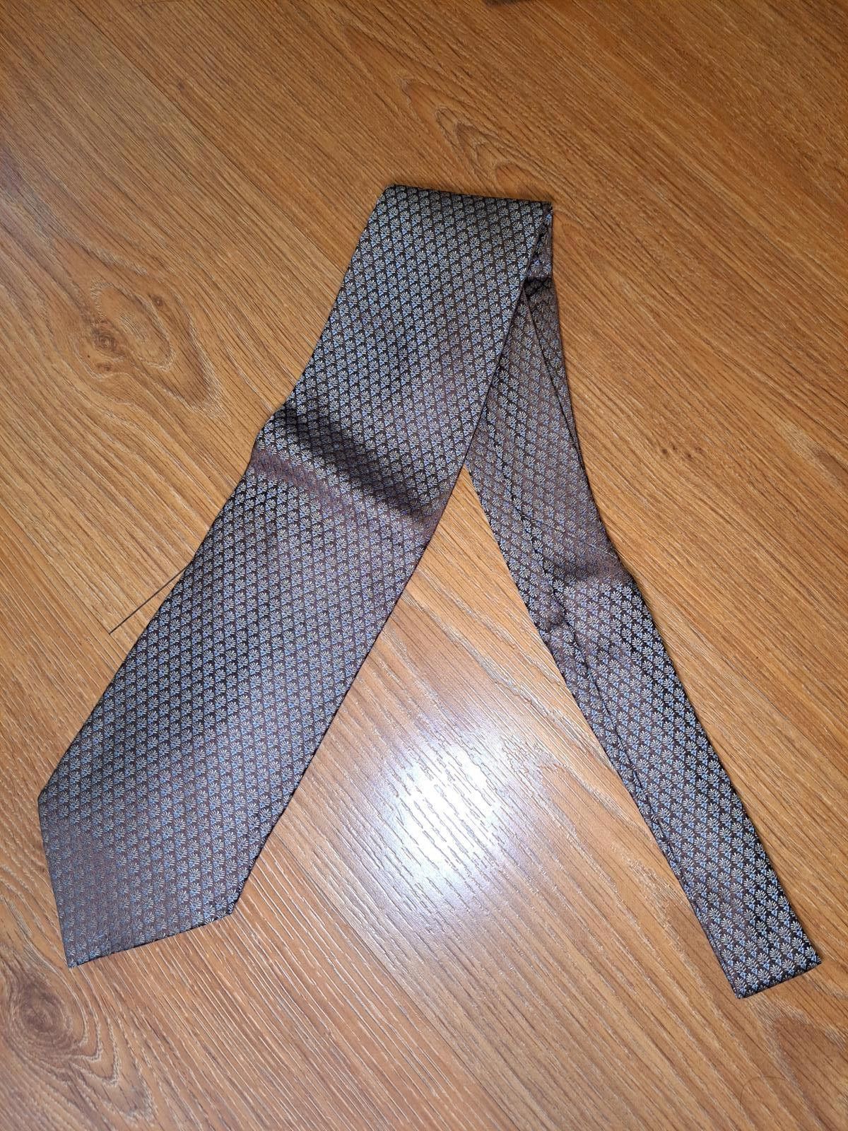 Calvin Klein Calvin Klein Silk Tie Brown Floral Tree Wide Necktie Size ONE SIZE - 5 Thumbnail
