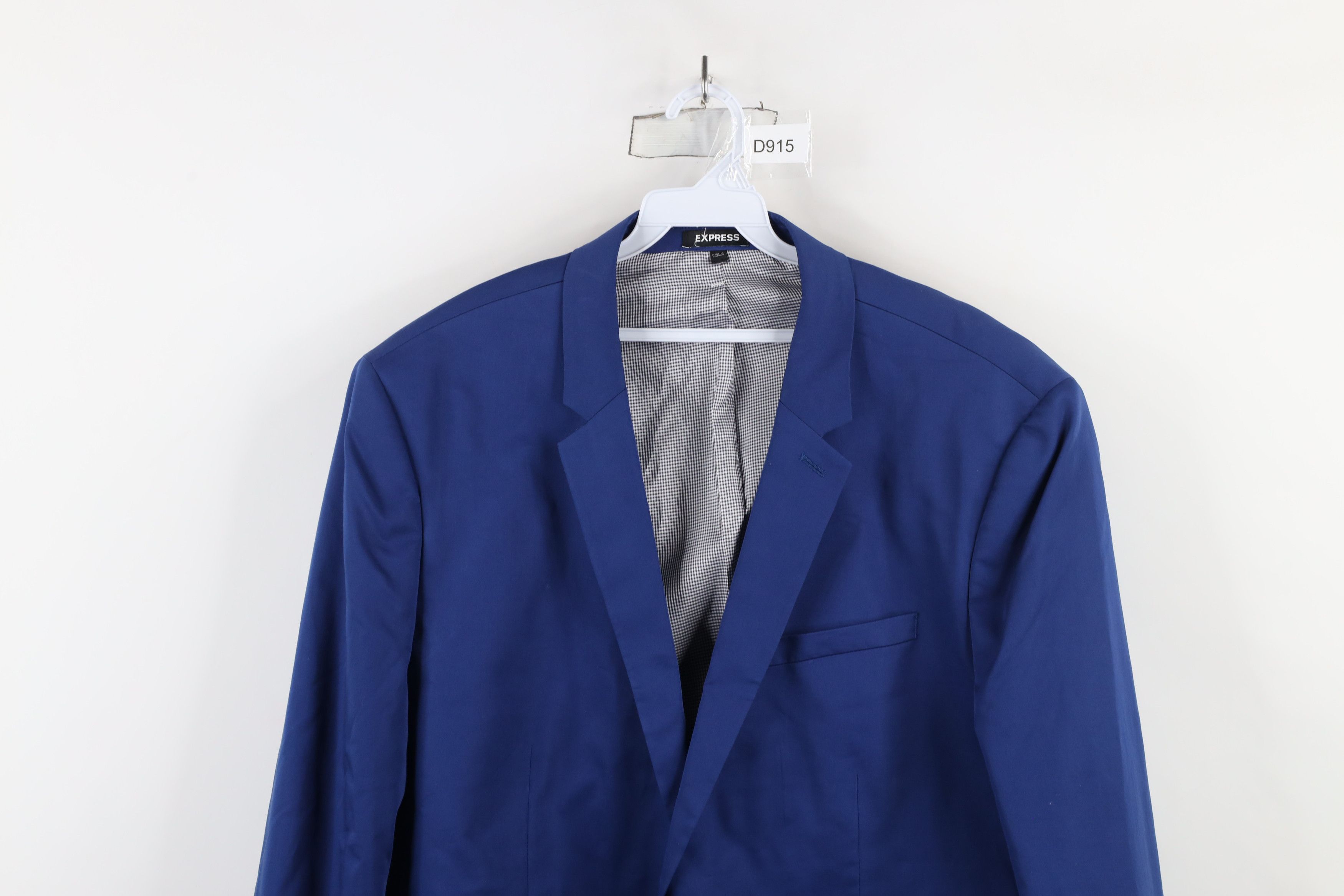 Express × Vintage Express Fit Stretch 2 Button Blazer Suit Coat Jacket Blue Size US XXL / EU 58 / 5 - 2 Thumbnail