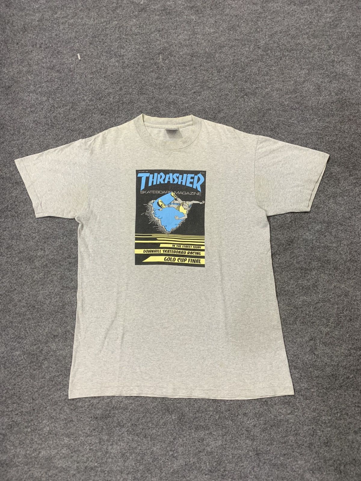 image of Thrasher Puzzle 90's Rare in Grey, Men's (Size Medium)