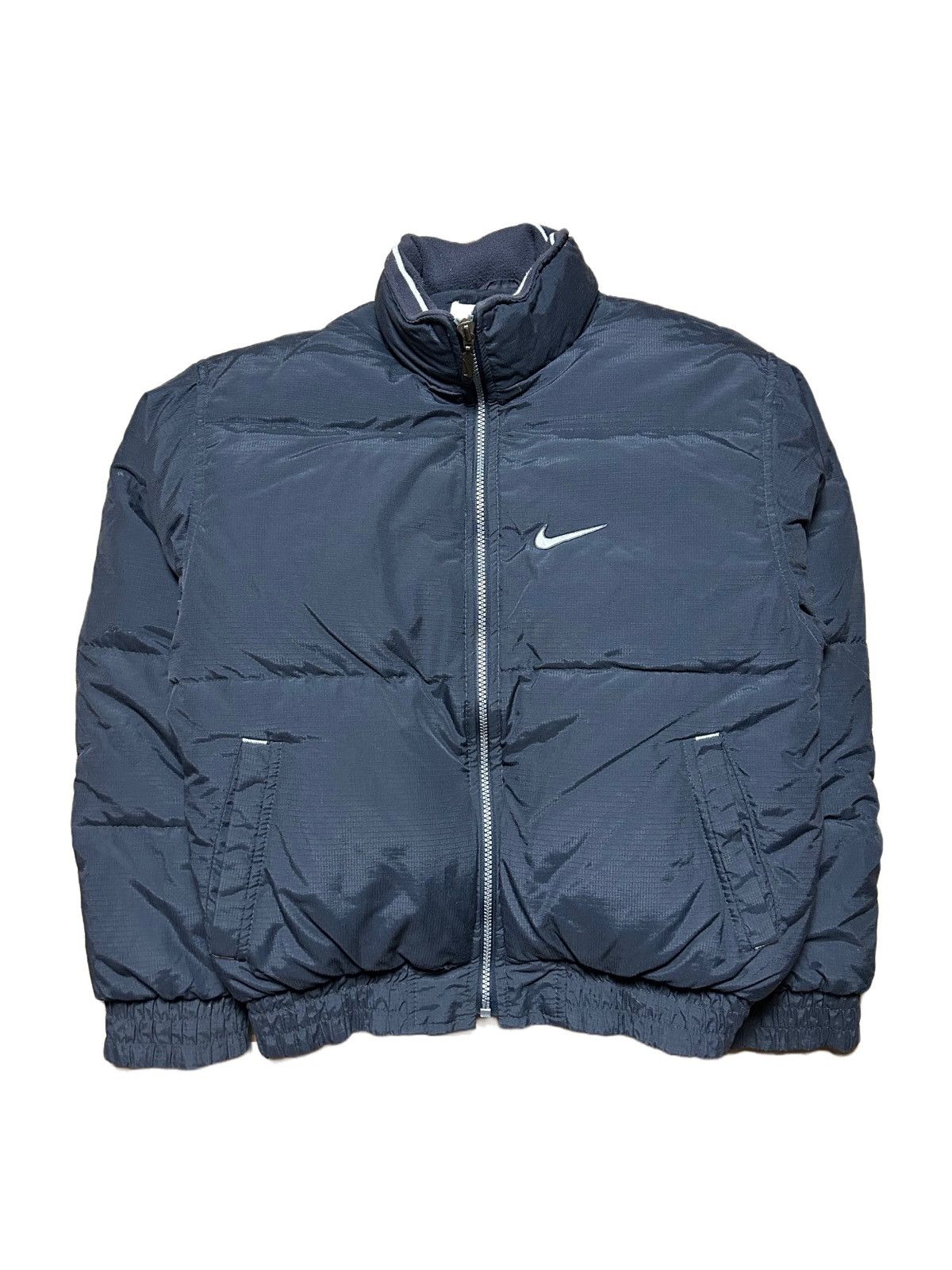 Nike × Vintage Nike vintage grey puffer jacket small swoosh logo 2000s Size US XS / EU 42 / 0 - 1 Thumbnail