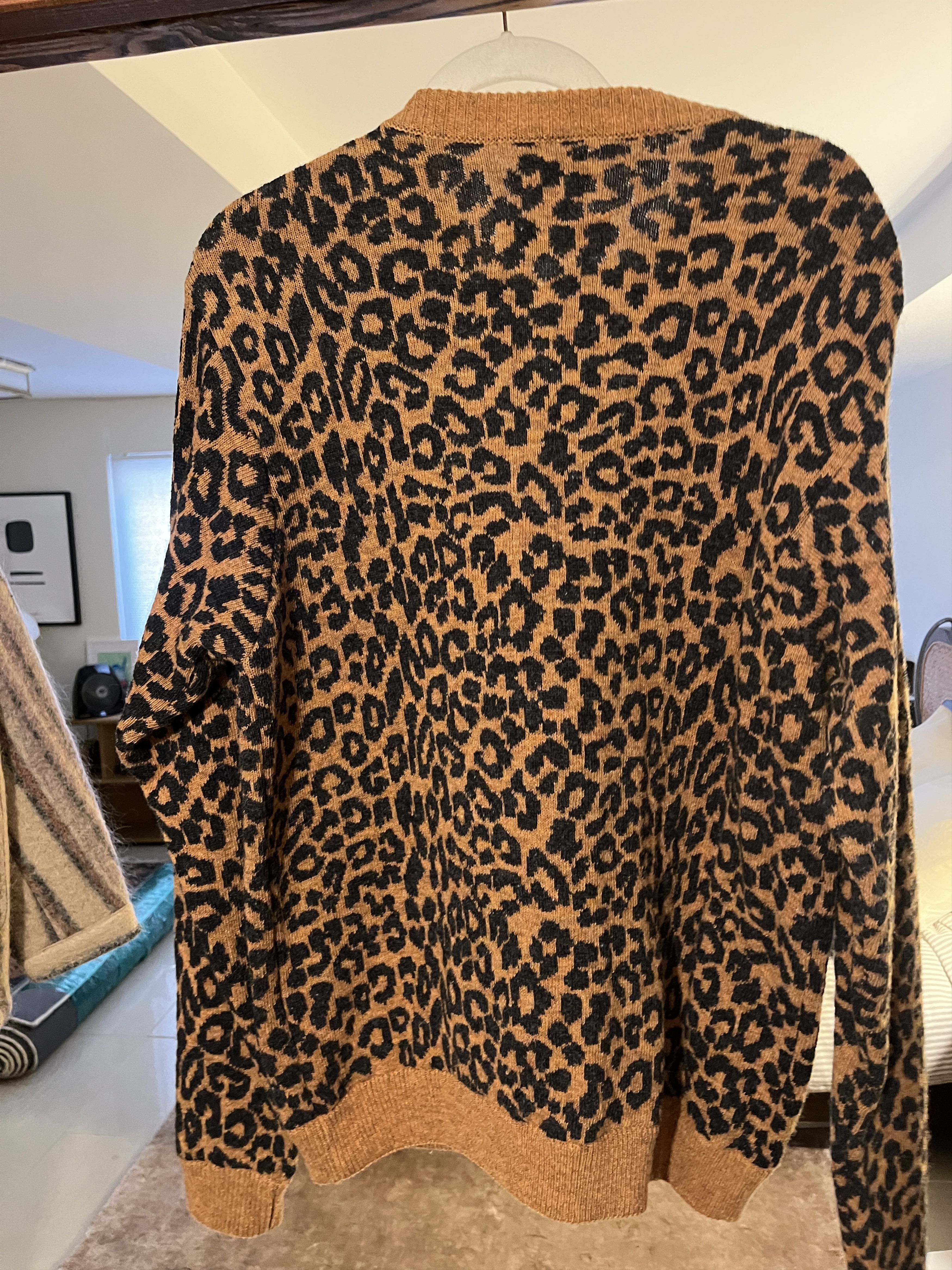 Noah Leopard Cardigan Sweater Size US L / EU 52-54 / 3 - 2 Thumbnail