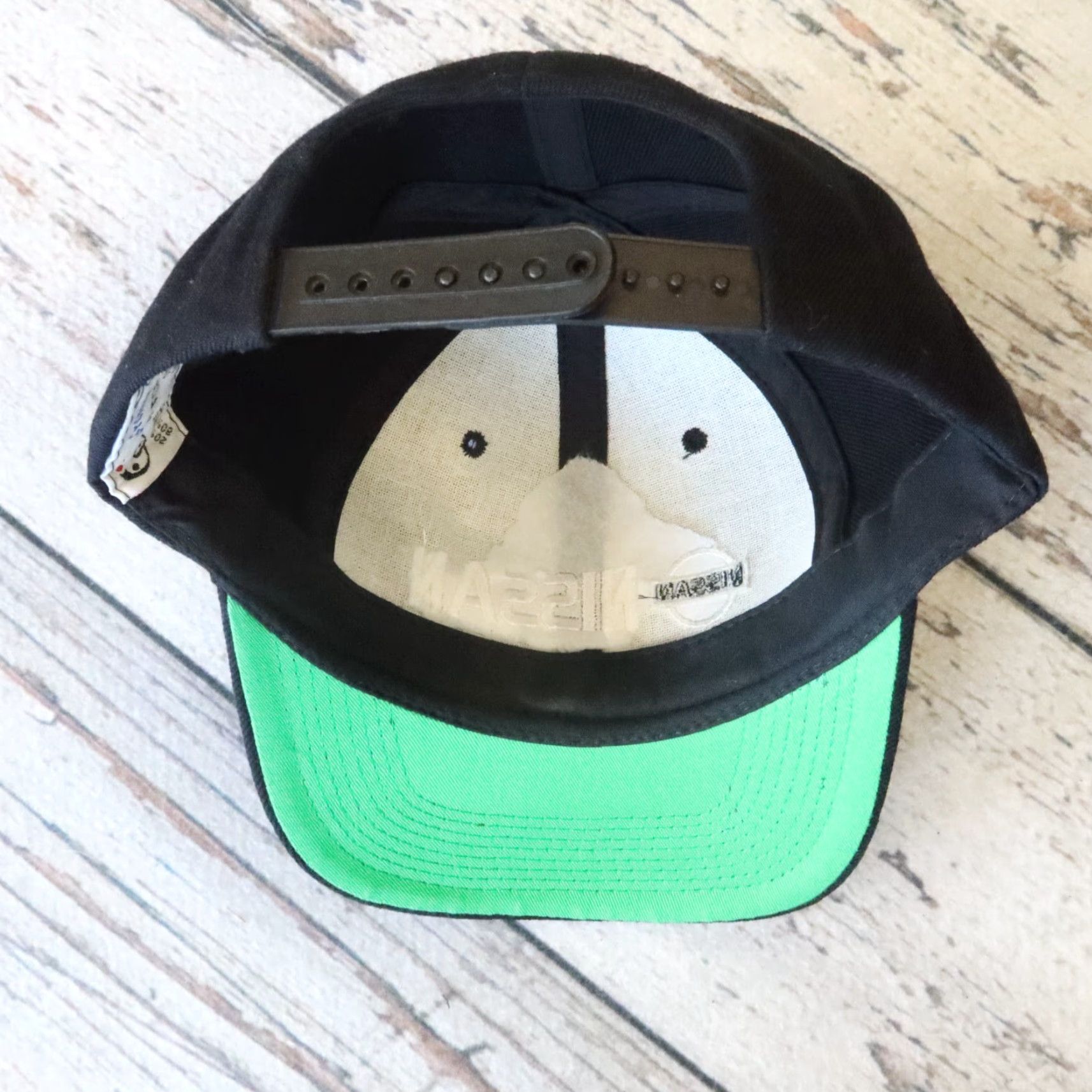 Logo 7 Vintage Nissan Logo Snapback Hat Men's One Size Black Front Nissan Logo Snapback Hat 90s Cap Forte Gear Size ONE SIZE - 3 Thumbnail
